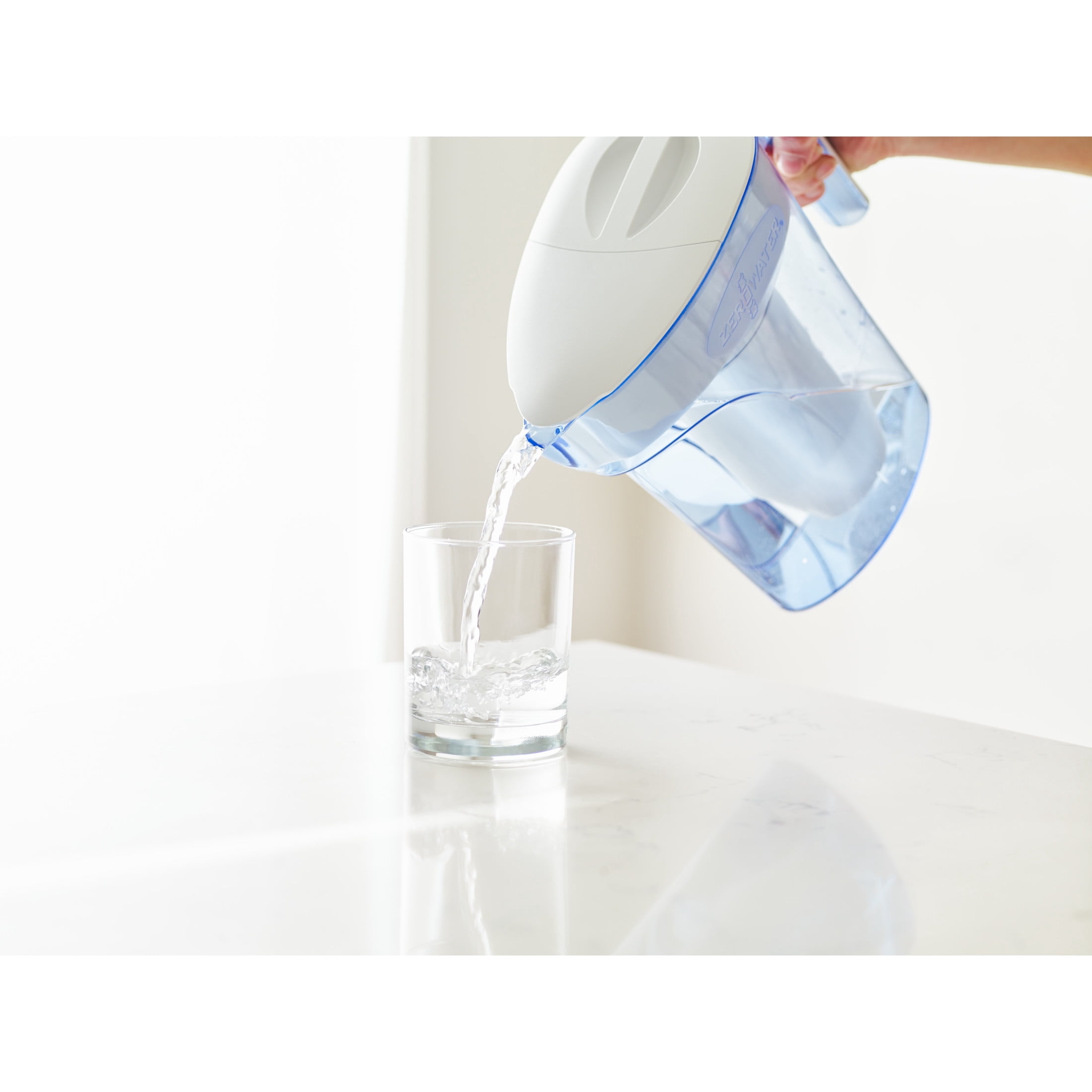 ZeroWater 7 Cup 5-Stage Ready-Pour Water Filter Pitcher (Blue, 7 Cup) pmff4