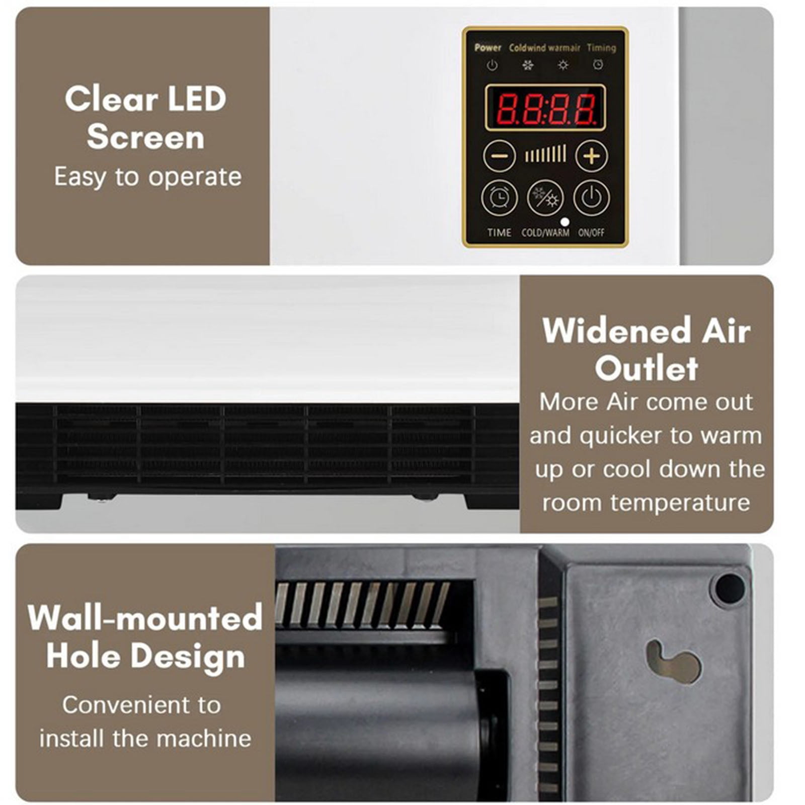 Yayiaclooher Portable Air Conditioner 3-in-1 Bladeless Fan (White, 12000 BTU) fm2r6