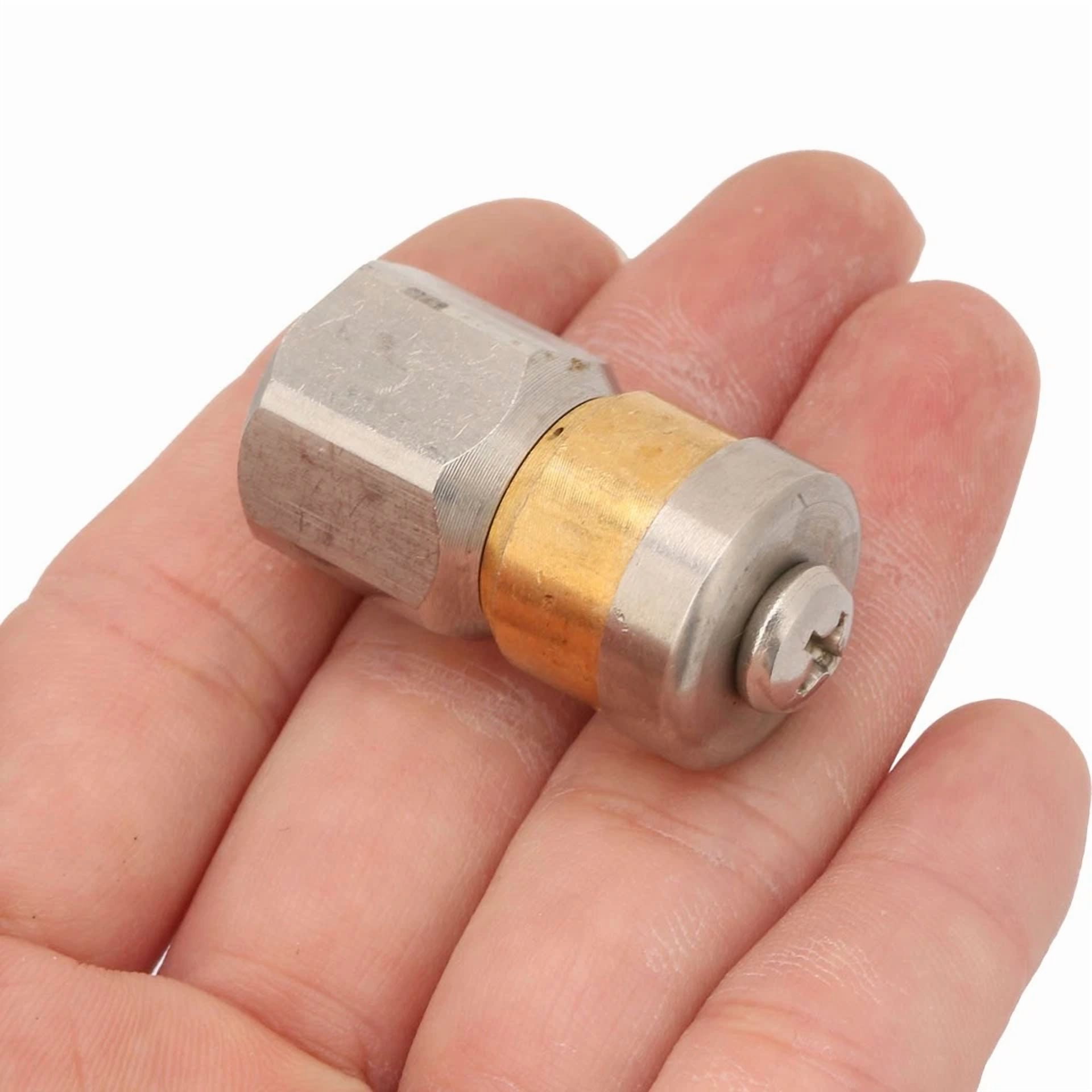 KLYNE Sewer Jetter Nozzle for Drain Cleaning Hose (Anti-Rust, Professional Grade, 1 Pack) ysp8w