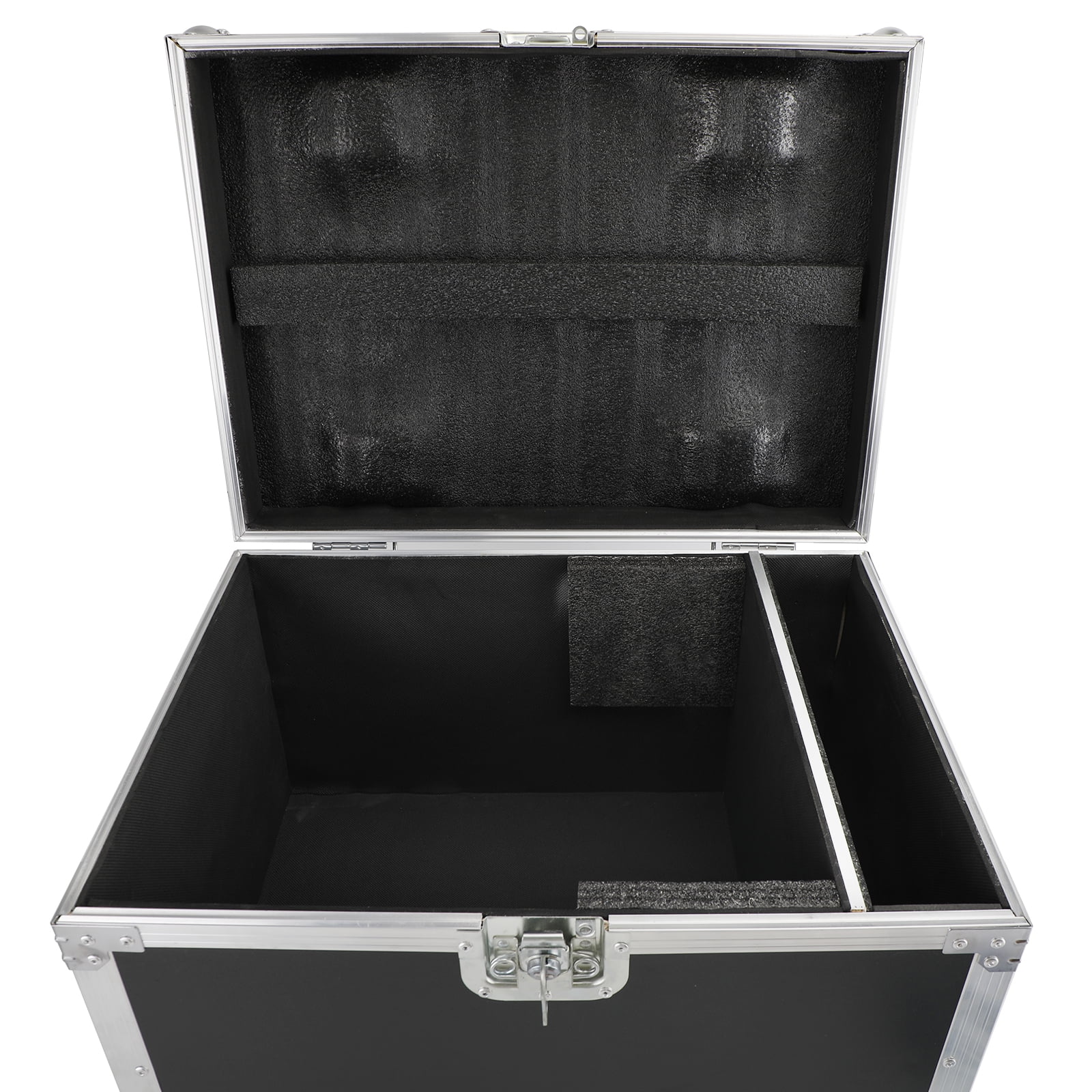 VIPQV Flight Case for DJ Stage Effect Equipment, Heavy-Duty Protective Road Case with Wheels (25.6 x 18.5 x 15.7 in) ewj53