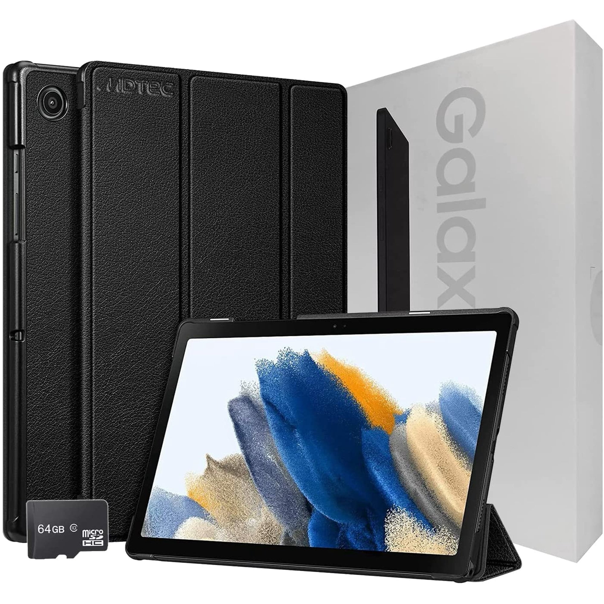 Samsung Galaxy Tab A8 Tablet 10.5 in Display with Hard Case and 64GB MicroSD Card (Gray, 32GB) tpvrd