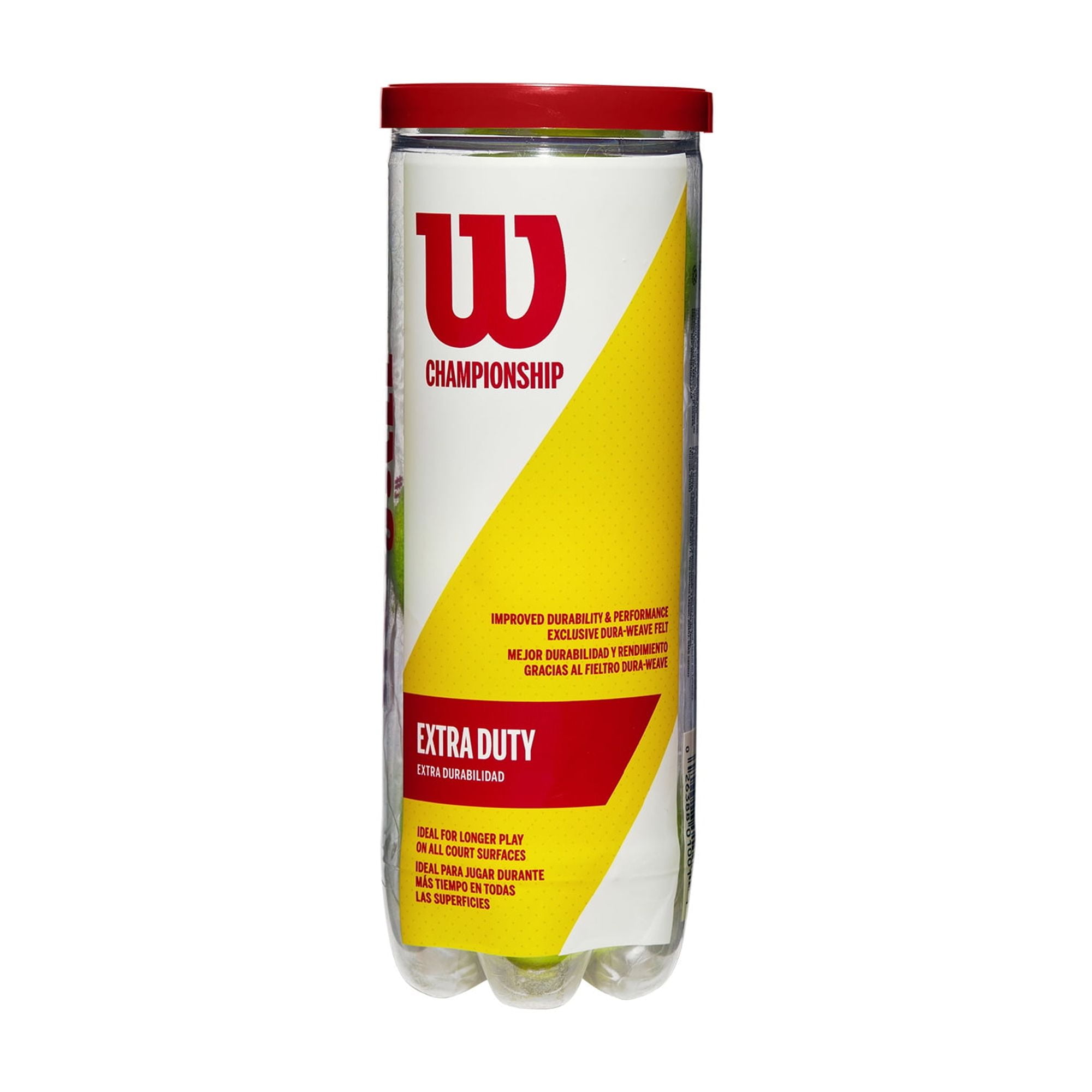 Wilson Championship Extra Duty Tennis Balls (Yellow, 3-Pack) l7hr1