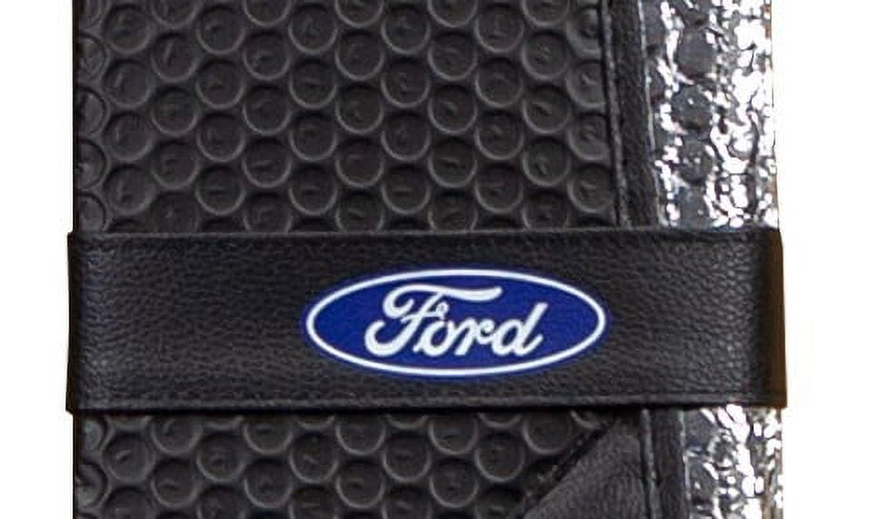 Ford Universal Fit Accordion Automotive Sunshade (Black, 58 in x 27.5 in) spg6j