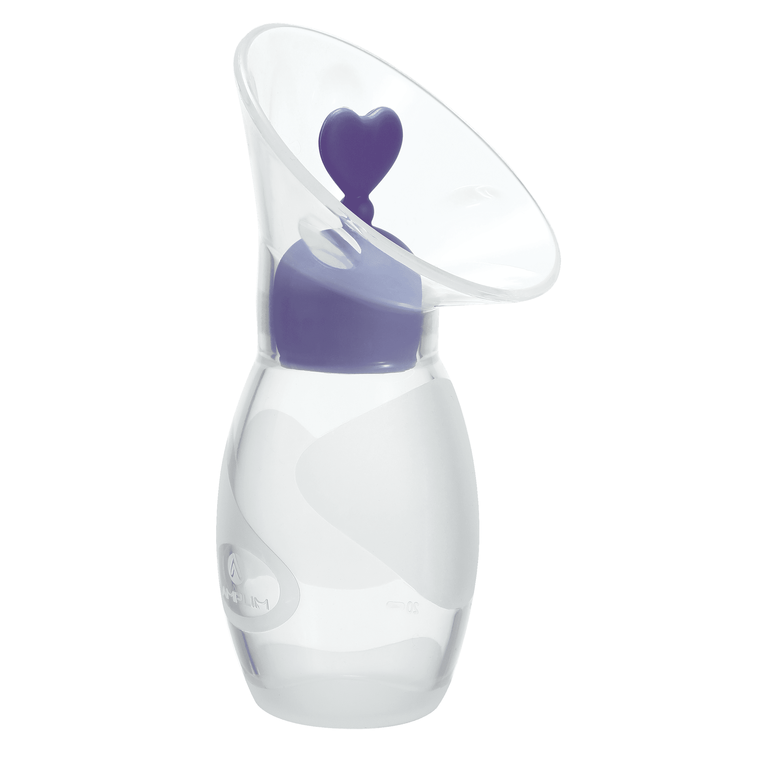 Amplim Manual Silicone Breast Pump, Portable Hand-Operated Milk Collector (Clear, 4 oz) xfqg9