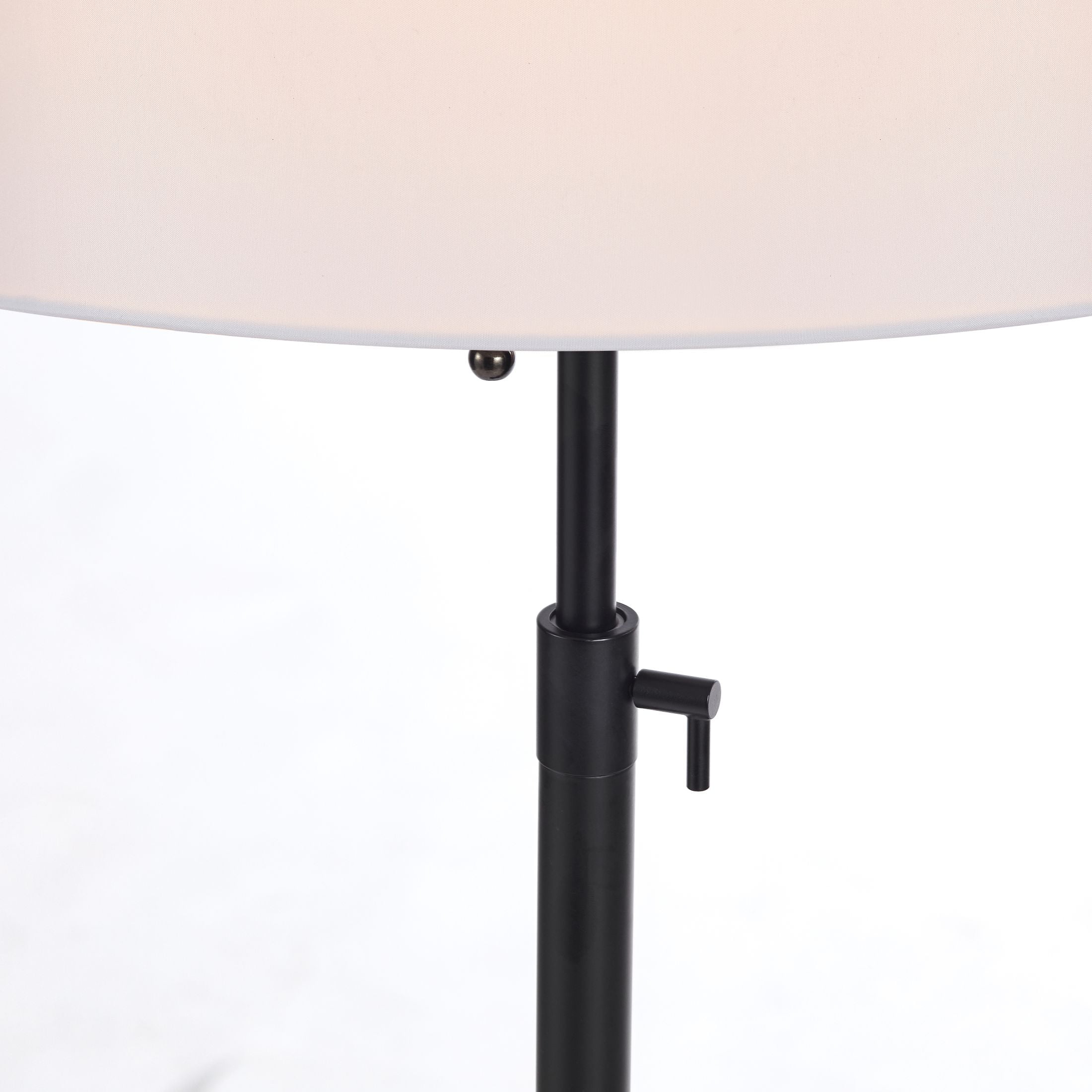 Kawoti Adjustable Height Floor Lamp, Modern Standing Lamp for Living Room and Office (Matte Black, 64.5 in) yl7vs