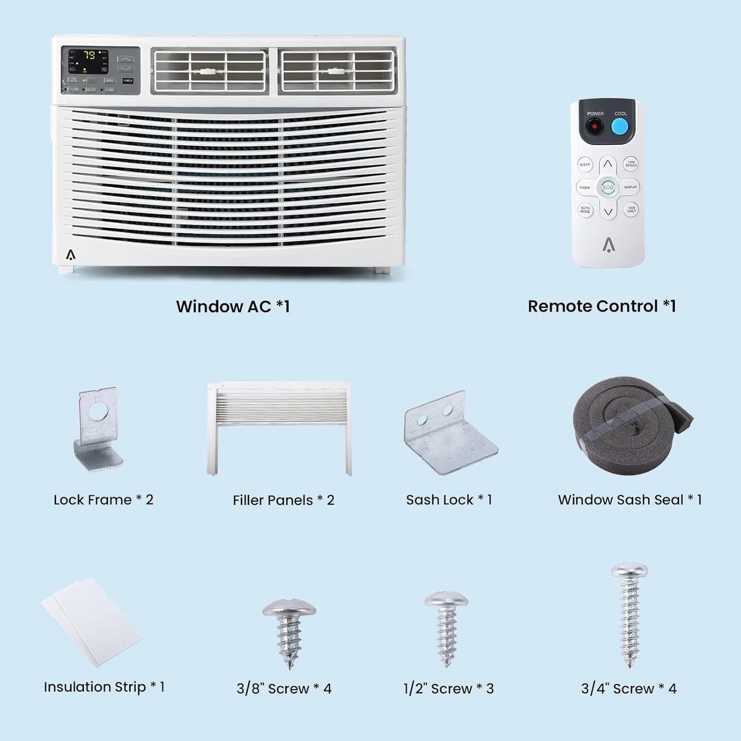Tropow Window Air Conditioner 10000 BTU Smart AC Unit with WiFi App and Remote Control (White, 450 Sq.Ft) vub5x