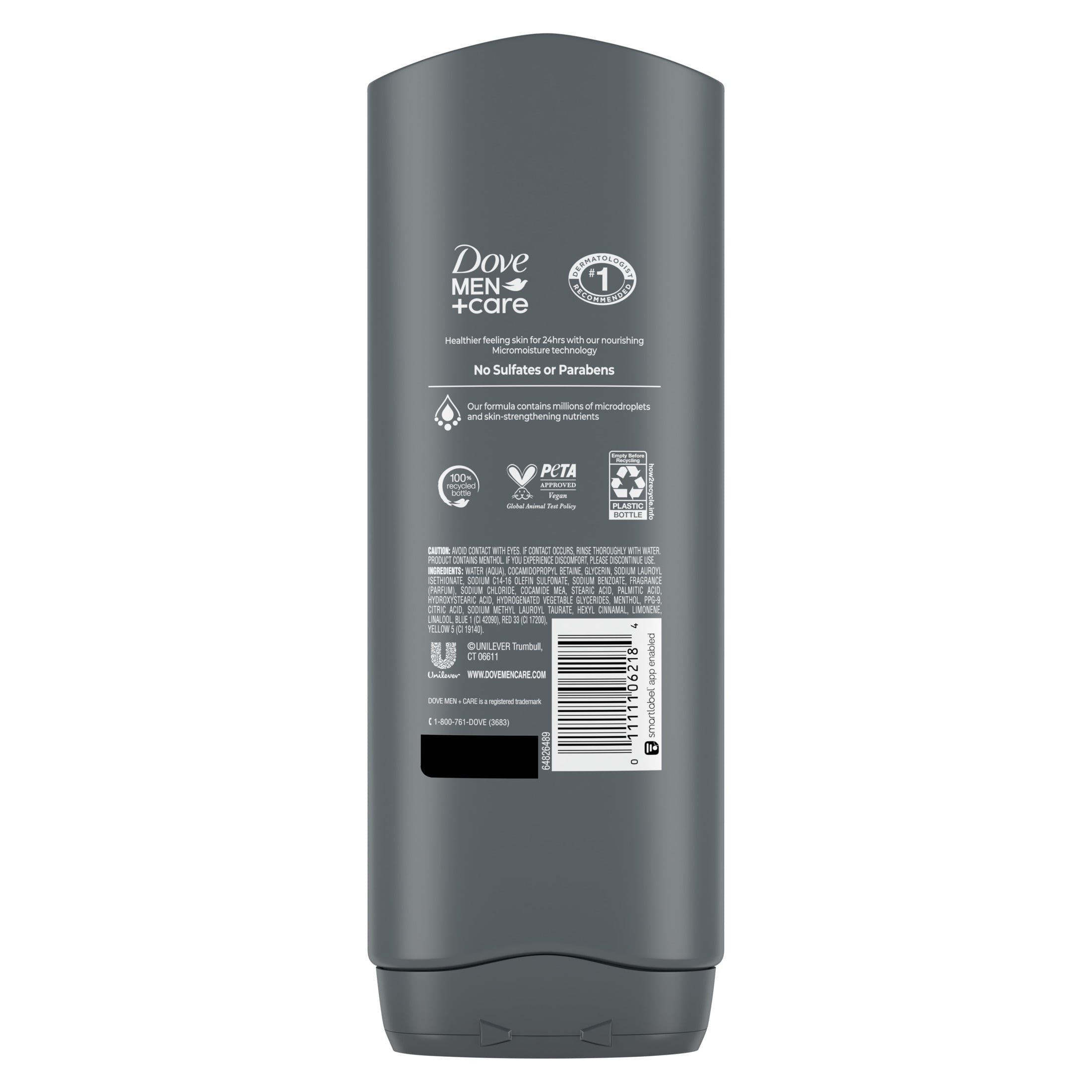Dove Men+Care Extra Fresh Face and Body Wash for Men (Refreshing, 18 oz) q0g56