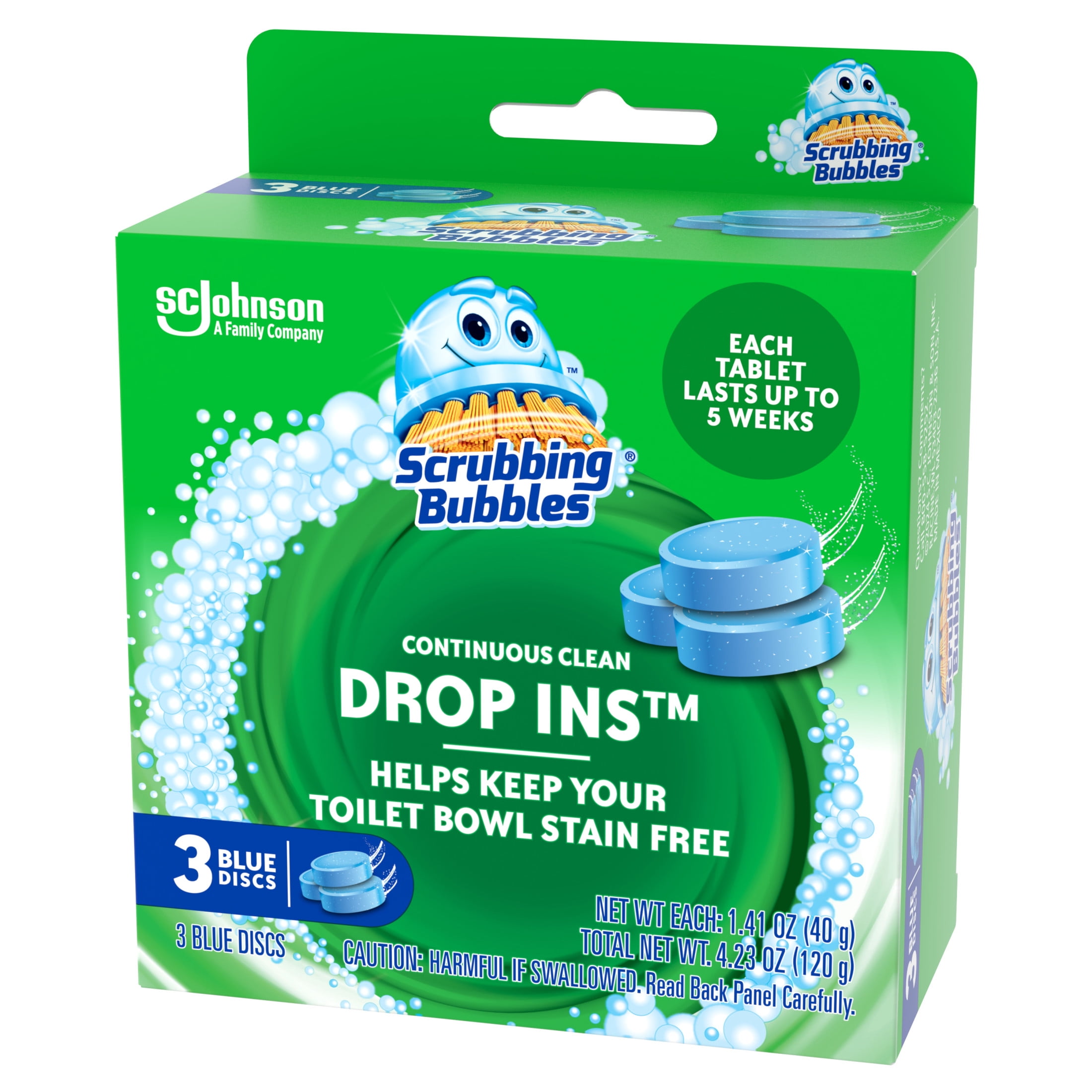 Scrubbing Bubbles Continuous Clean Toilet Drop-Ins, Stain-Fighting Tablets (6 Pack, 18 Count Total) tatf6