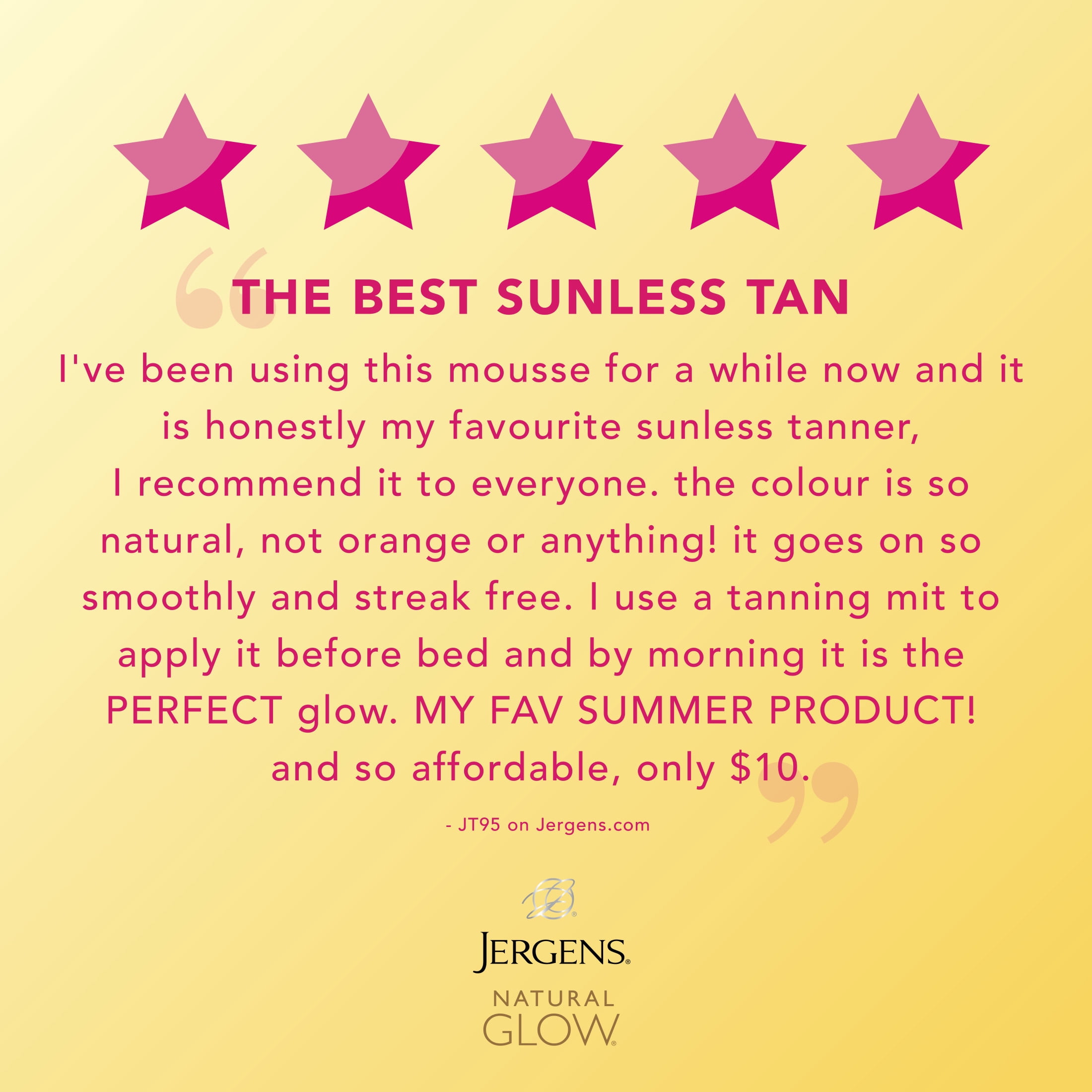 Jergens Natural Glow Instant Sun Sunless Tanning Mousse, Streak-Free Self Tanner for Deep Bronze Tan (Deep Bronze, 6 fl oz) kx51w