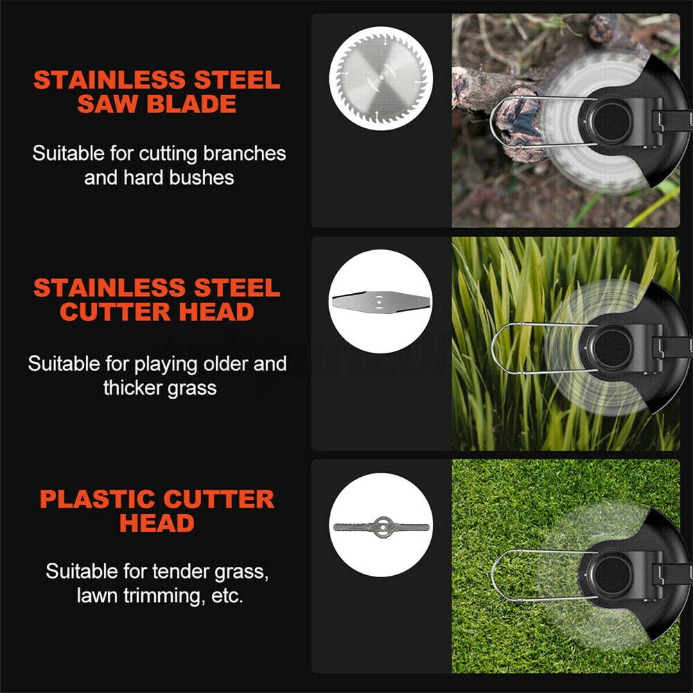 Paddsun Electric Cordless Grass String Trimmer and Lawn Edger with 24V Battery (24V, 2-Pack Battery) 2c9ef