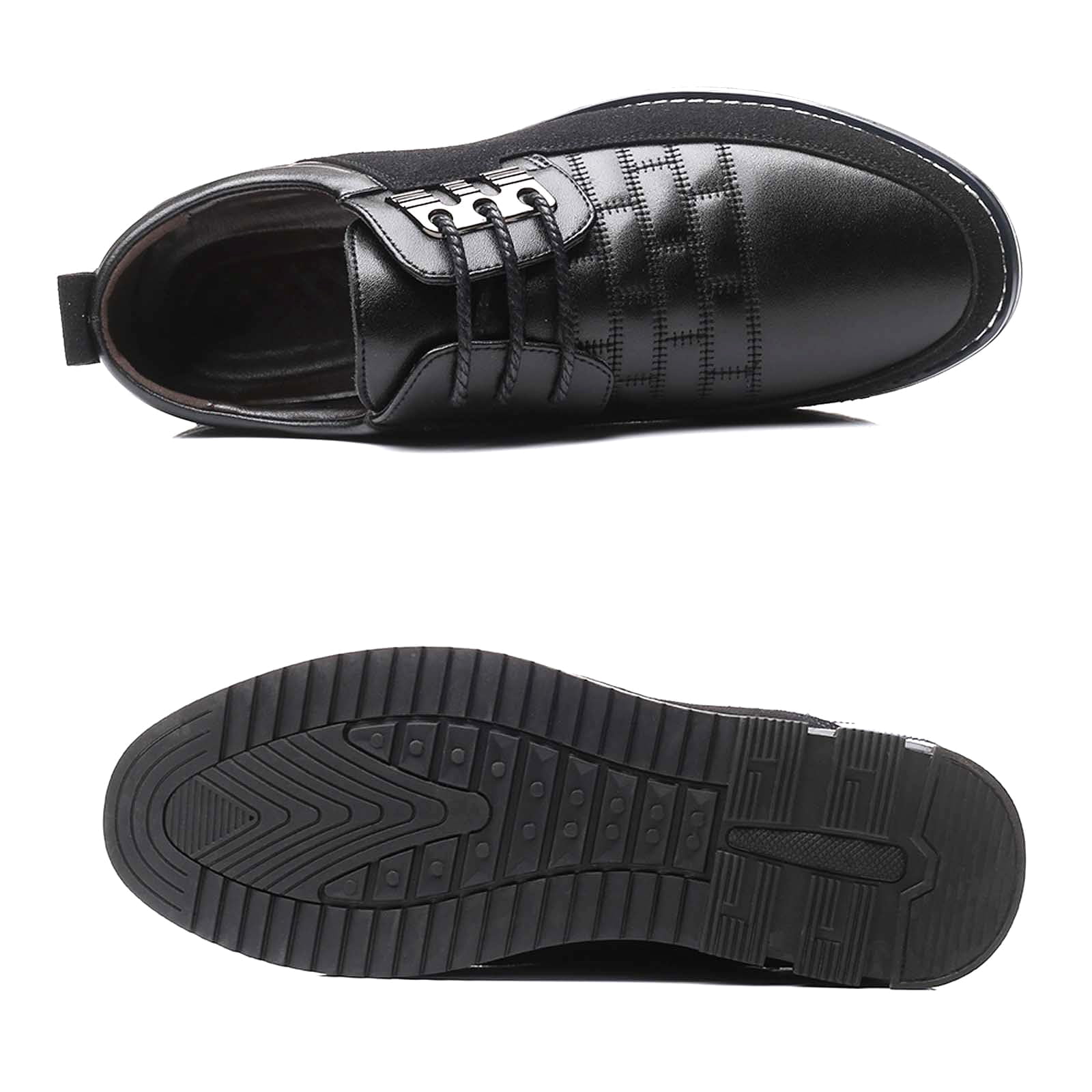IXV Mens Leather Oxford Dress Shoes (Black, 10 US) on7kk