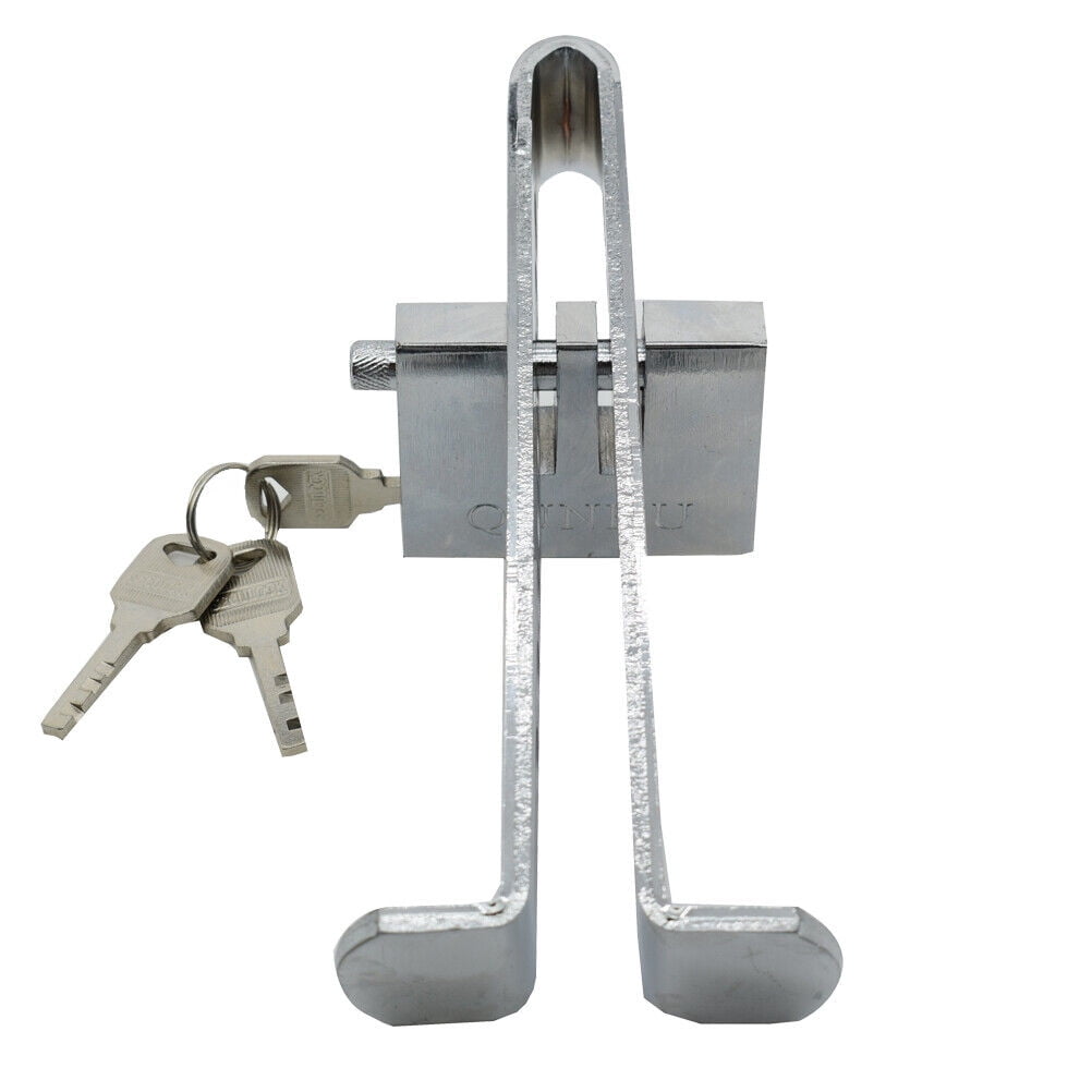 Yiyasu Anti-Theft Brake Pedal Lock Stainless Steel Clutch Security Device for Car and Truck (Silver, 8-Hole Adjustable) loaxf