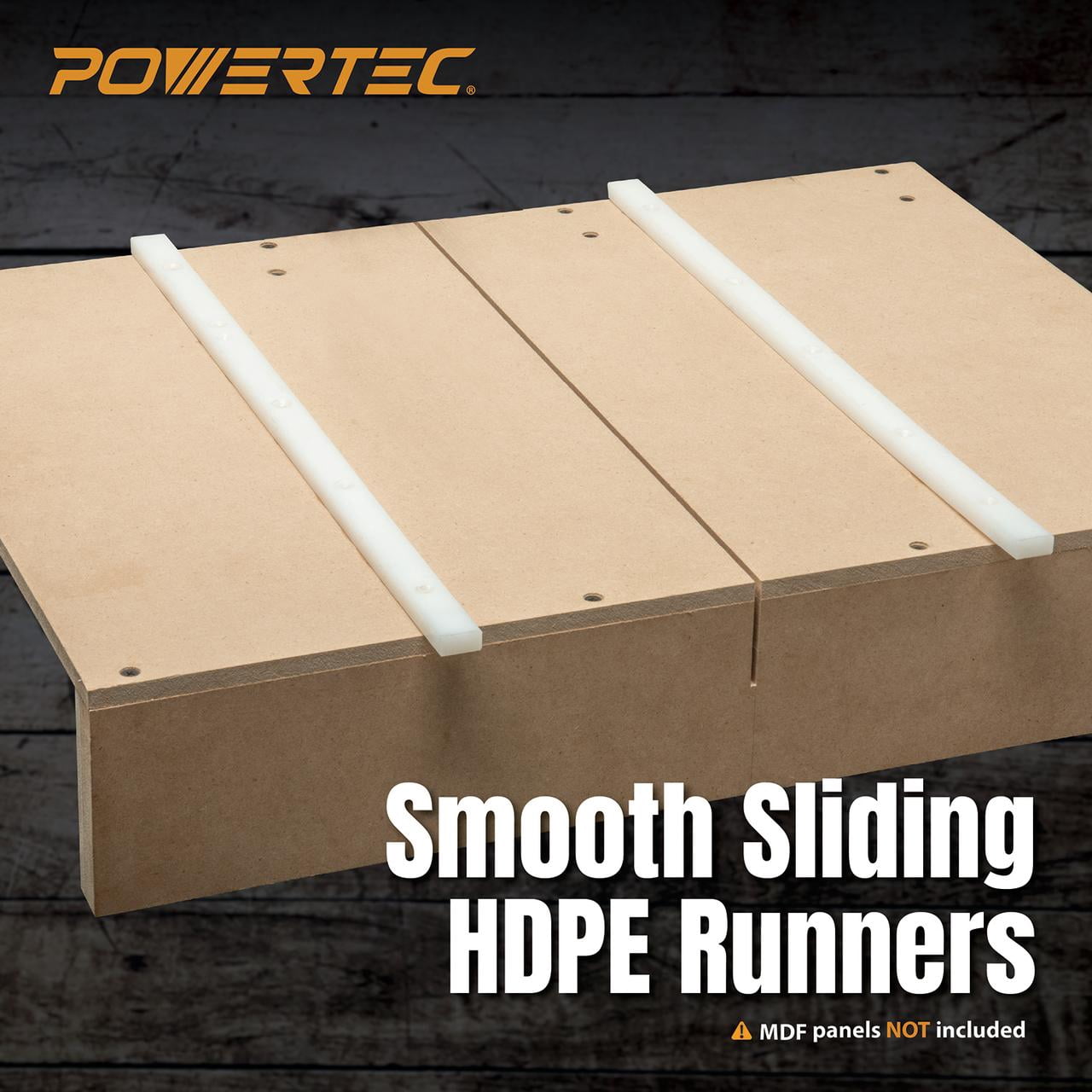 POWERTEC Table Saw Crosscut Sled DIY Kit with T-Track, Miter Bars, and Blade Guard (24 in) pe2m2