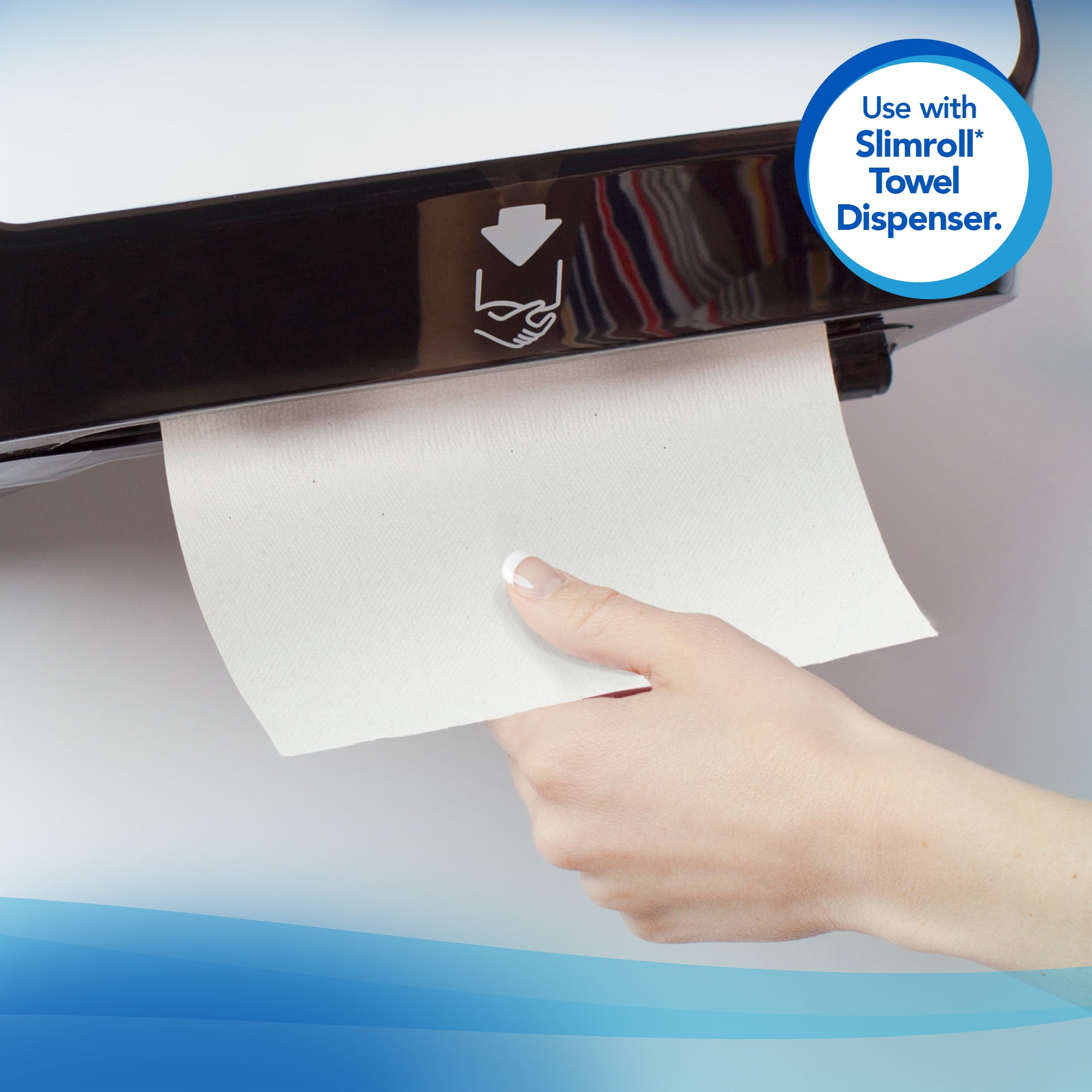 Scott Professional Slimroll Hard Roll Paper Towels, Absorbent Hardwound Paper, White (6 Rolls, 580 ft per Roll, 3,480 ft Total) pcmyx