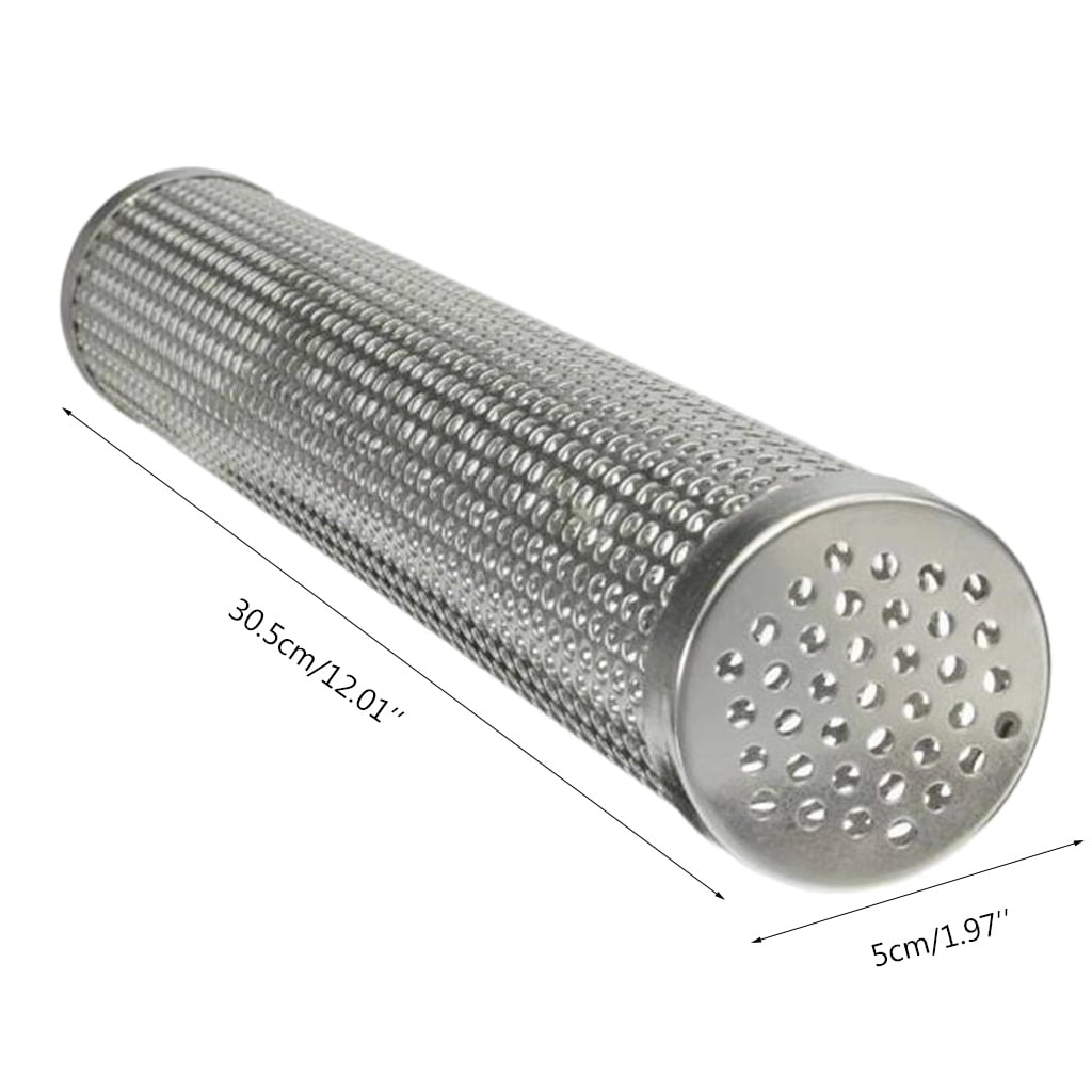 Milue Stainless Steel BBQ Smoker Generator for Hot and Cold Smoking (Silver, 12 in) asgty