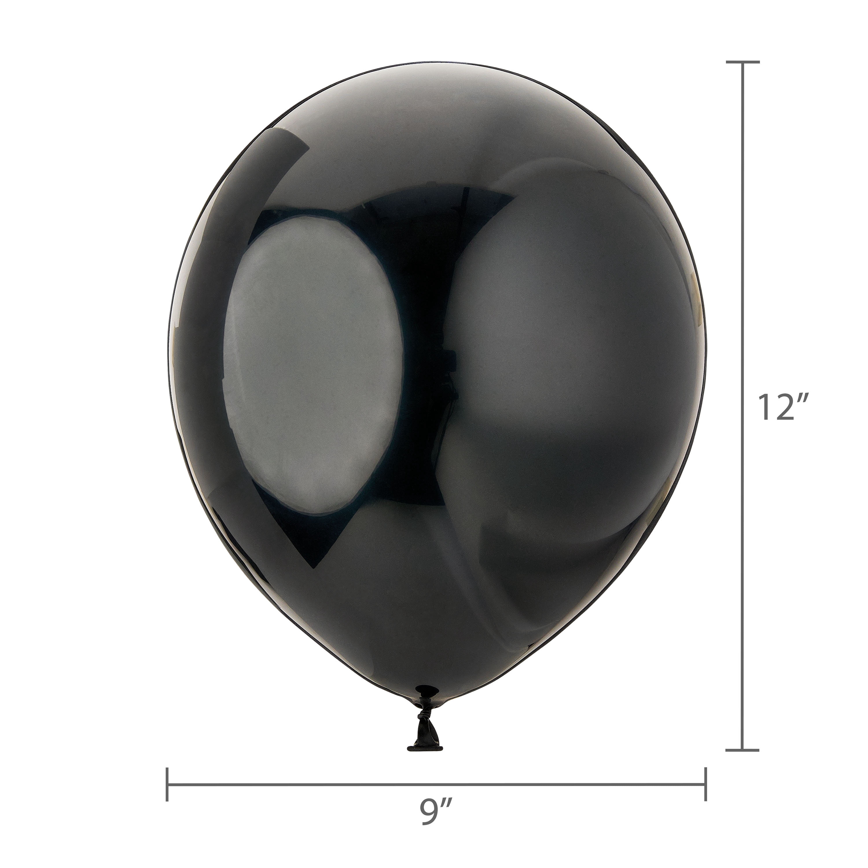 Way To Celebrate Latex Party Balloons, Durable Decorative Event Supplies (Black, 15 Pack, 12 in) mvwck