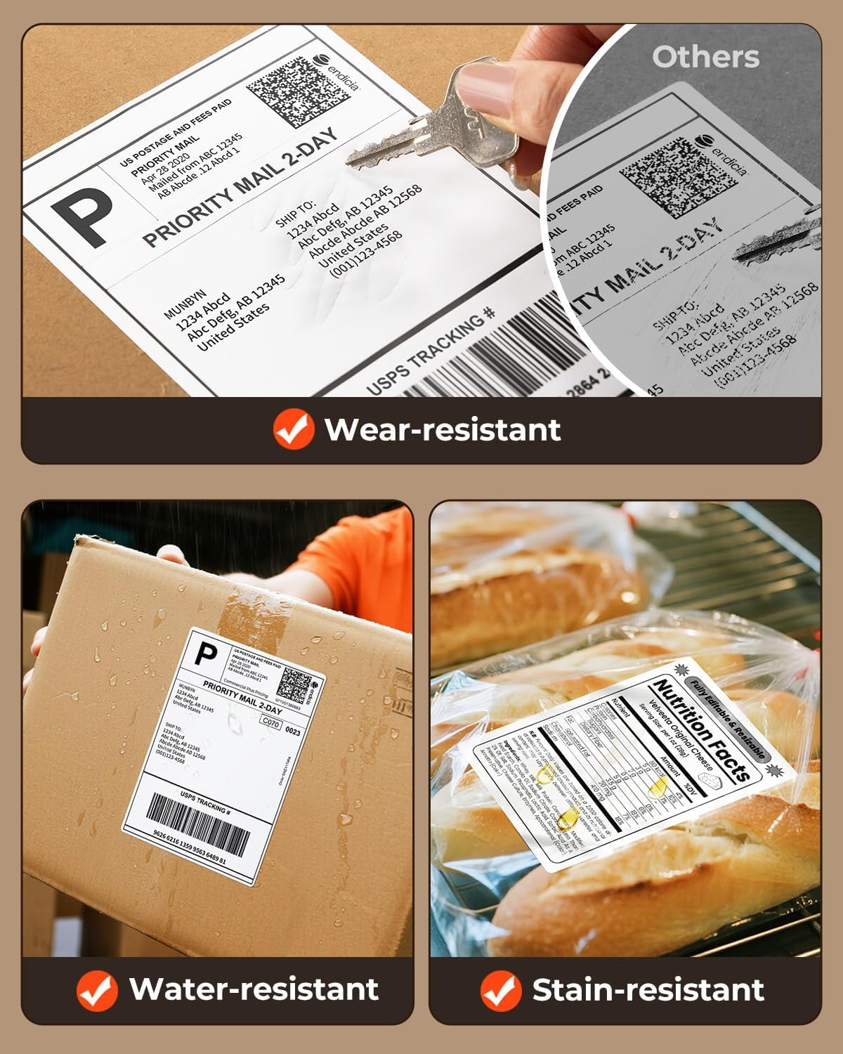 Munbyn 4 in x 6 in Direct Thermal Shipping Labels, Commercial Grade Adhesive for Logistics and Packaging (White, 220 Sheets) hoemg