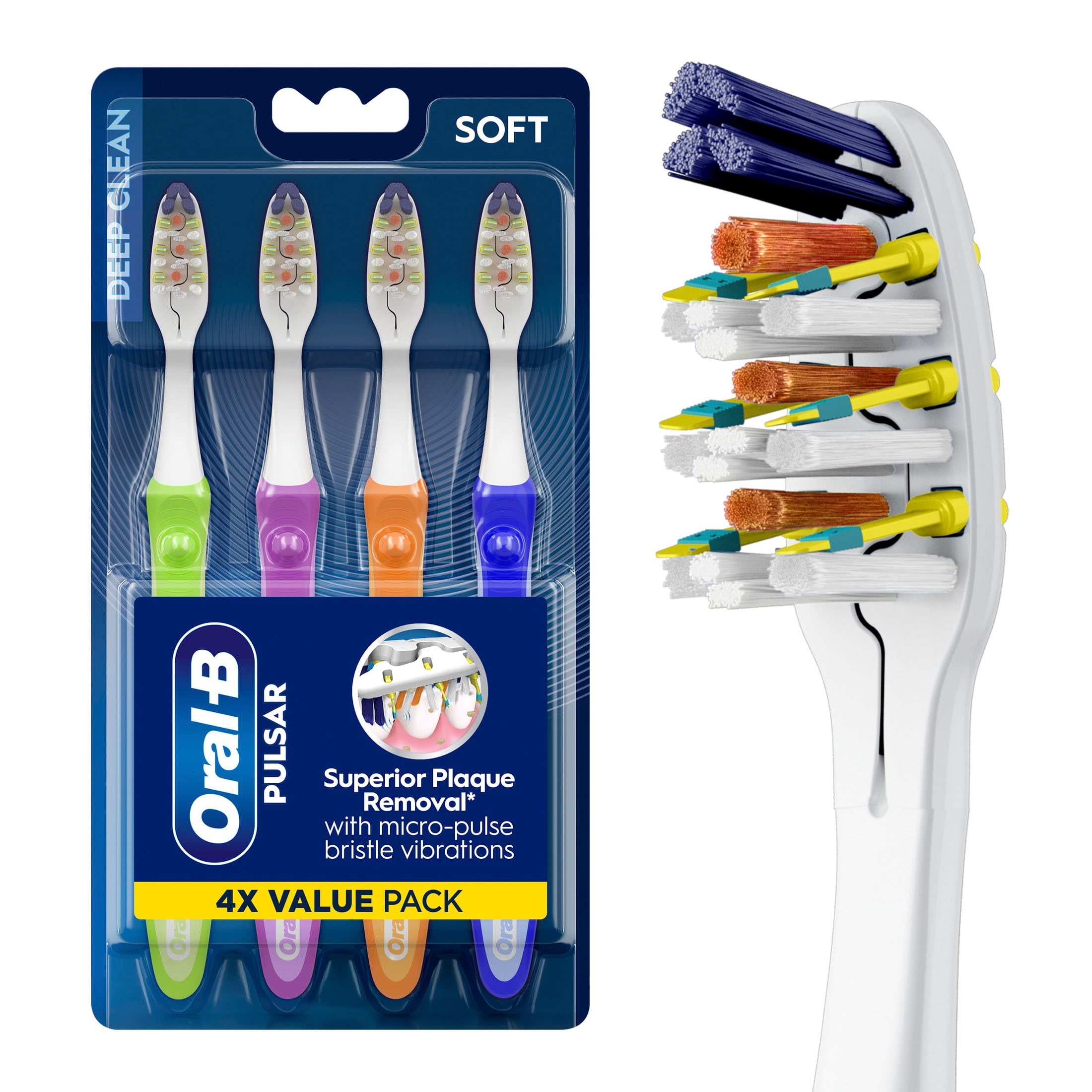 Oral-B Pulsar Expert Clean Battery Powered Toothbrush, Soft Bristles (4 Count) p914c