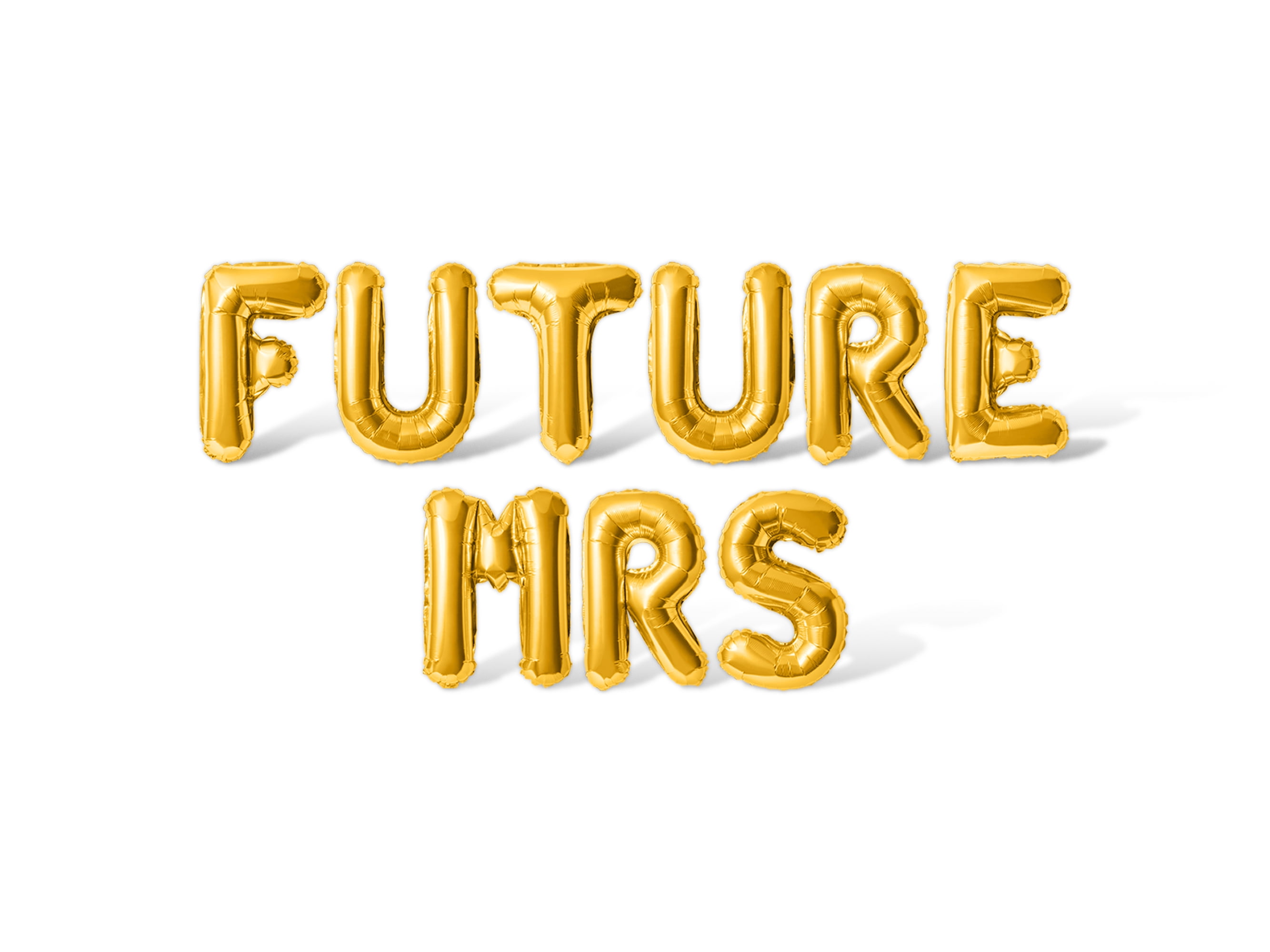Floating Away Balloon Company FUTURE MRS Letter Balloons Foil Mylar Banner for Bachelorette Party (Gold, 16 in) thd9u
