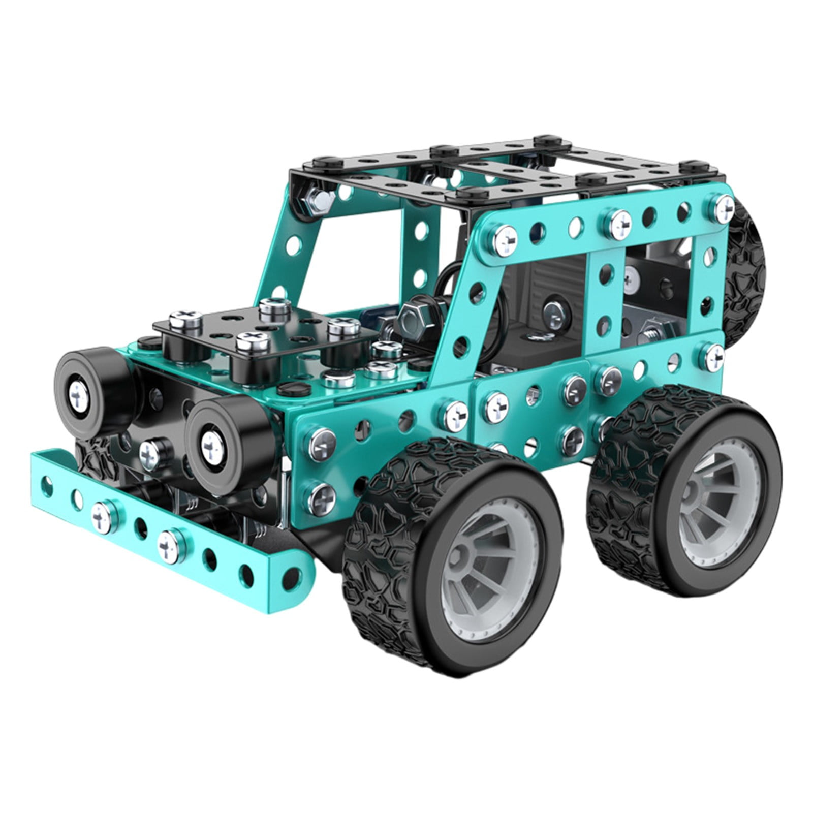 RKZDSR STEM Metal Model Car Building Kit, DIY Educational Erector Set for Kids (190 Pieces, 4.9 in L x 3.74 in W x 2.95 in H) 3ws36