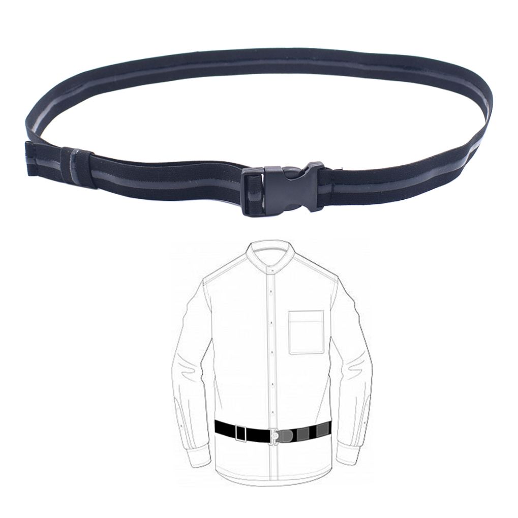 LOLIPPYY Shirt Stay Belt Non-Slip Anti-Wrinkle Tuck Holder for Dress Shirts (Black, M) khl1r