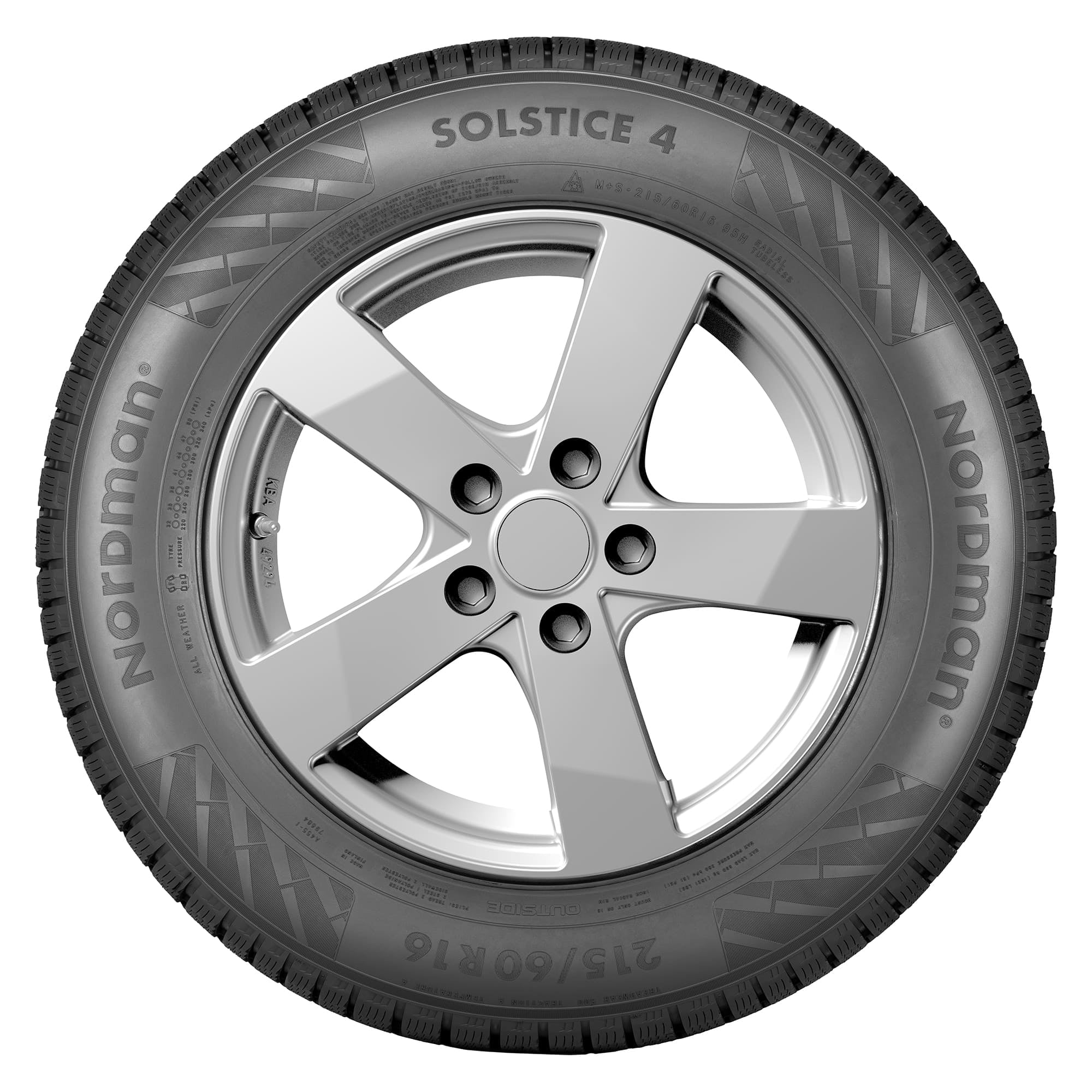 Nokian Nordman Solstice 4 All-Weather Passenger Tire (Black Sidewall, 225/60R16) gvxqv