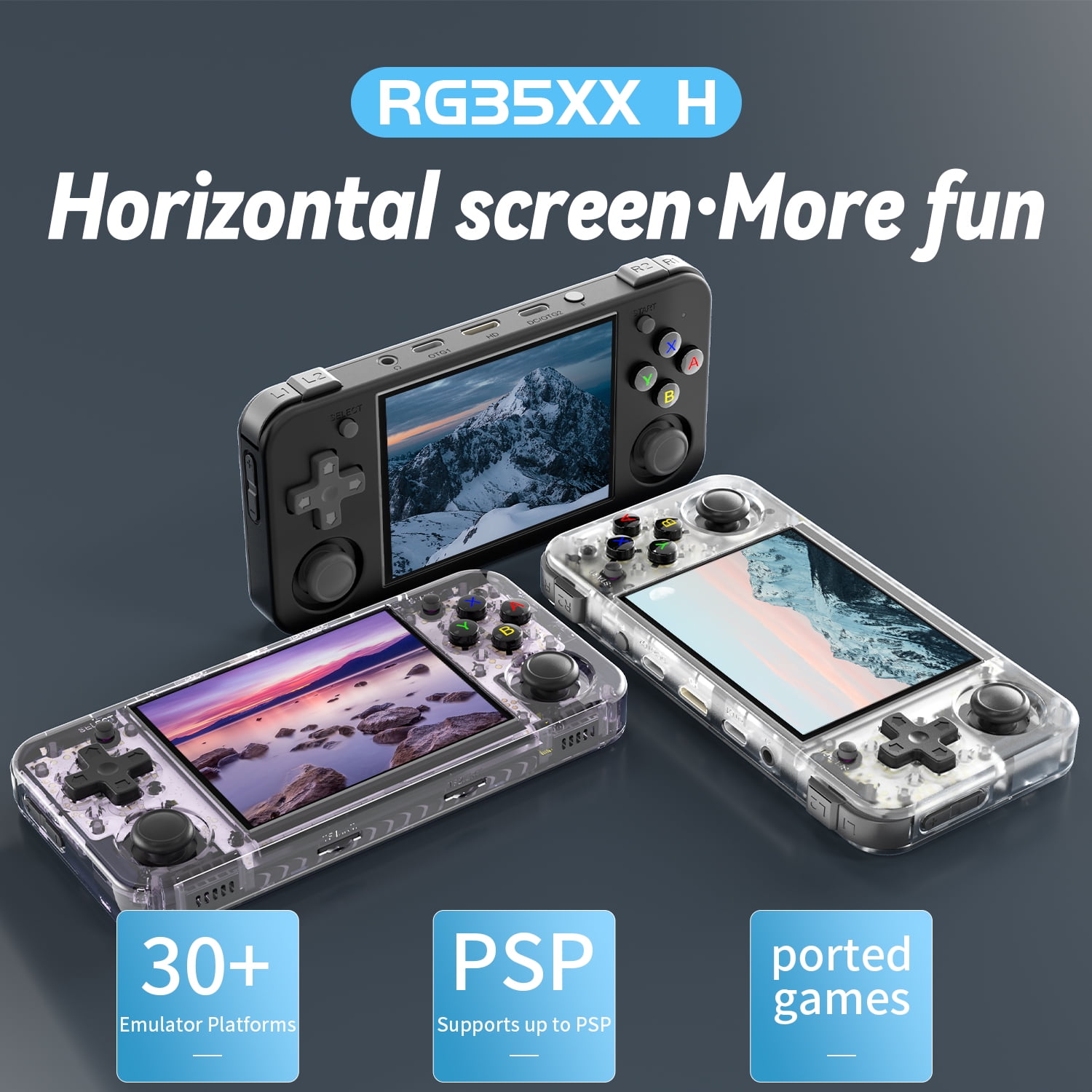 Anbernic RG35XXH Handheld Game Console, 3.5-inch IPS Display, 5G WiFi & Bluetooth, HD TV Output (Black) 9ylrv