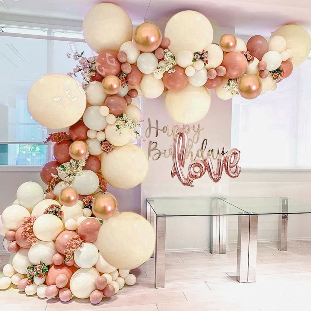 Dznils Macaron Pastel Balloon Garland Arch Kit, DIY Party Decoration Set with Confetti Balloons (105 Pieces) u98j0