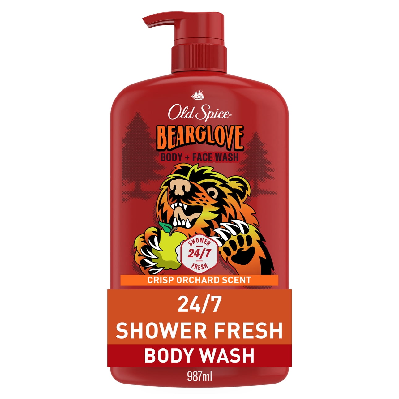 Old Spice Men's Body Wash, Bearglove Scent, Long-Lasting Freshness, 33.4 fl oz hgg96