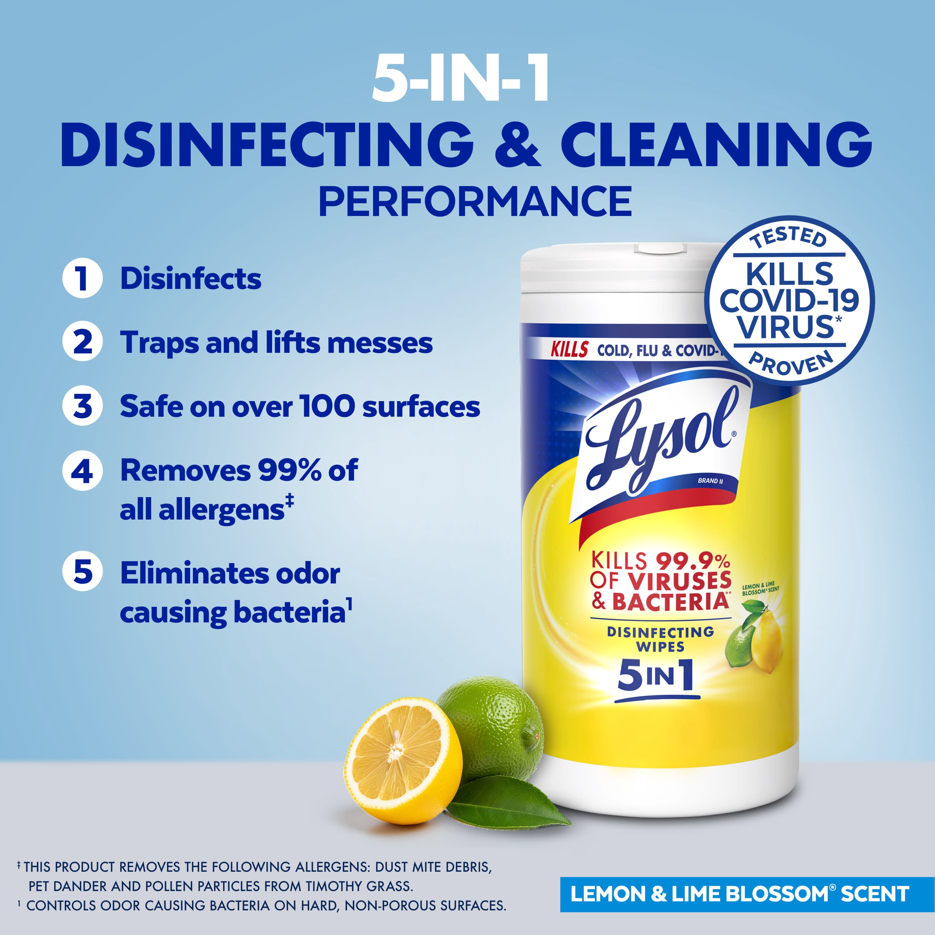 Lysol Disinfecting Wipes Multi-Surface Antibacterial Cleaning Wipes (Assorted Scents, 320 Count) fqine