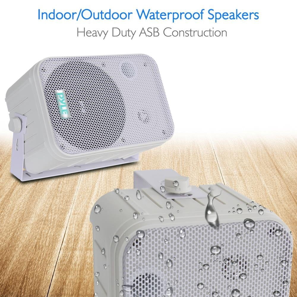 Pyle Pro PDWR50W 2-Way Indoor/Outdoor Speaker (White, 5.25 in) 3dhbb