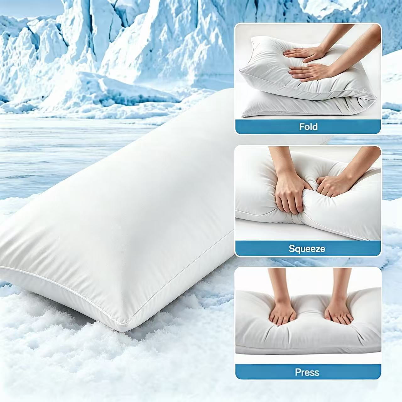 BedTreat Cooling Body Pillow for Adults, Hypoallergenic Full Length Support for Side Sleepers (White, 20 in x 54 in) pmgnc