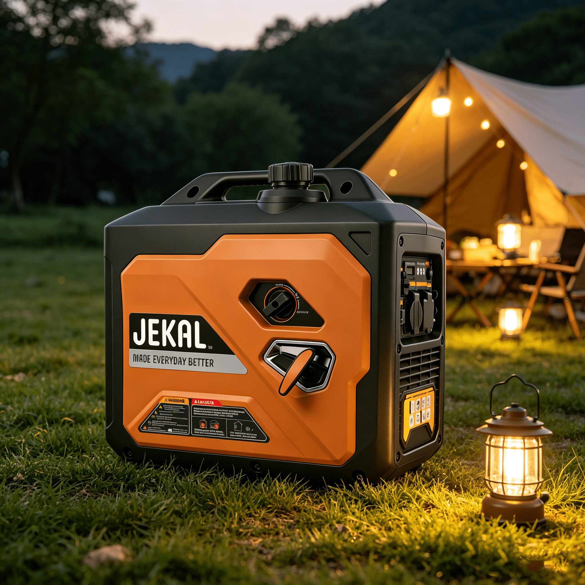 MUSSLAN 2500W Portable Inverter Generator, Quiet Gas Propane Powered Engine with CO Sensor and RV Ready Outlet (2500W) fdc3g