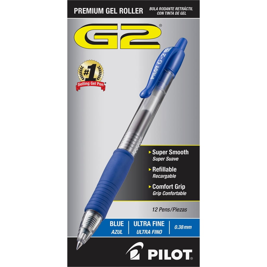 G2 Ultra Fine Retractable Gel Ink Pens, Smooth Writing Professional Stationery (Clear, 24 Pack) ugxdh