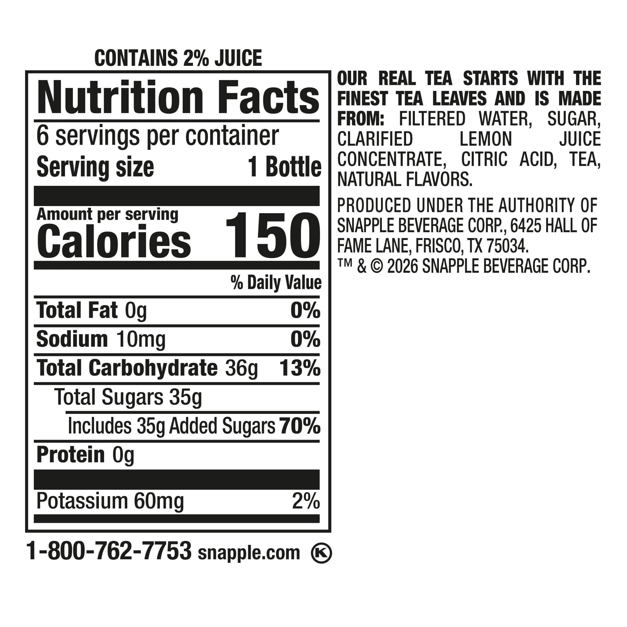 Snapple Raspberry Tea and Lemonade, Two Hundred Fif-TEA Party Limited Edition (6 Pack, 16 fl oz) fsws9