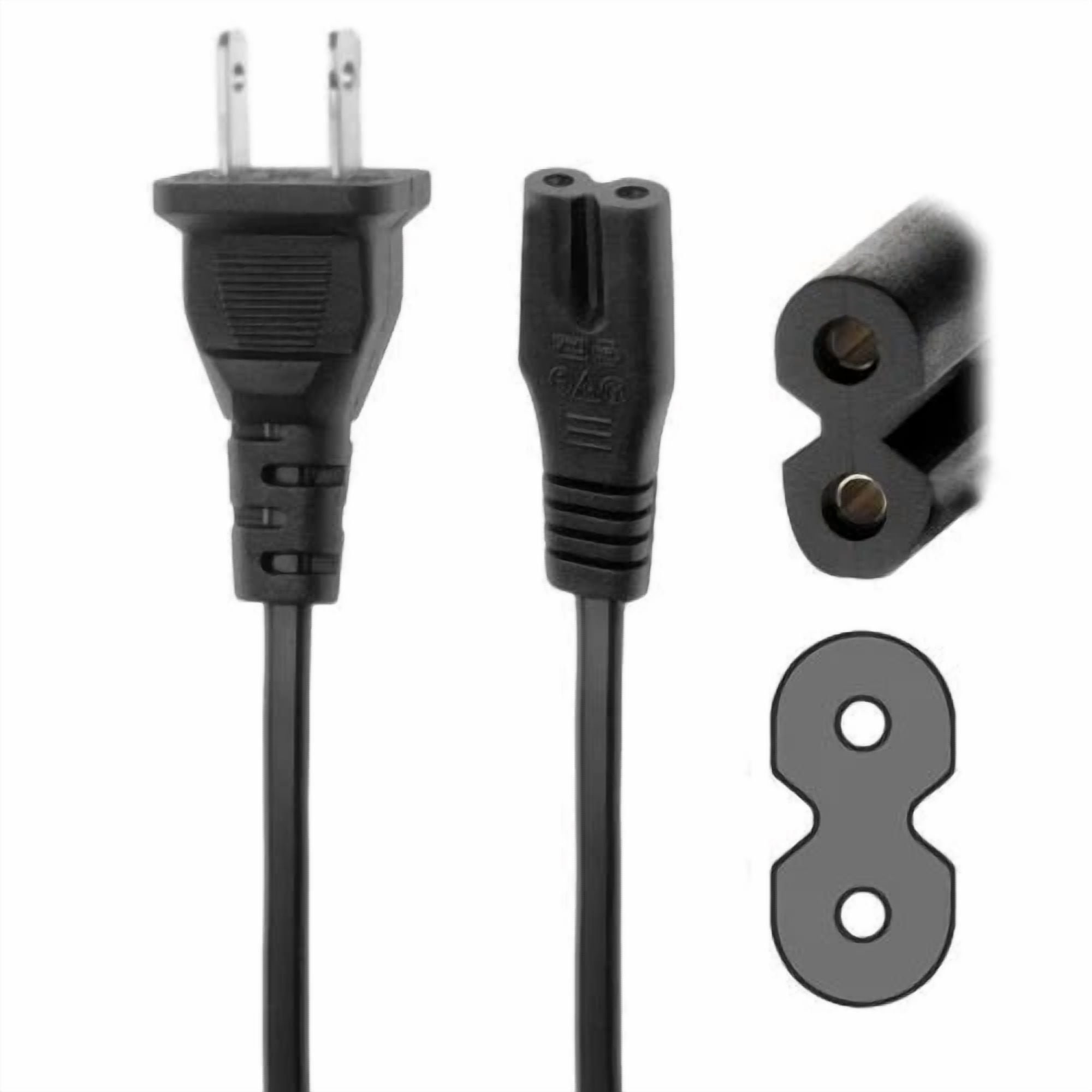 Rhea 2-Prong AC Power Cord Cable for JBL Bar 5.1 Soundbar (6 ft) 2mqcr