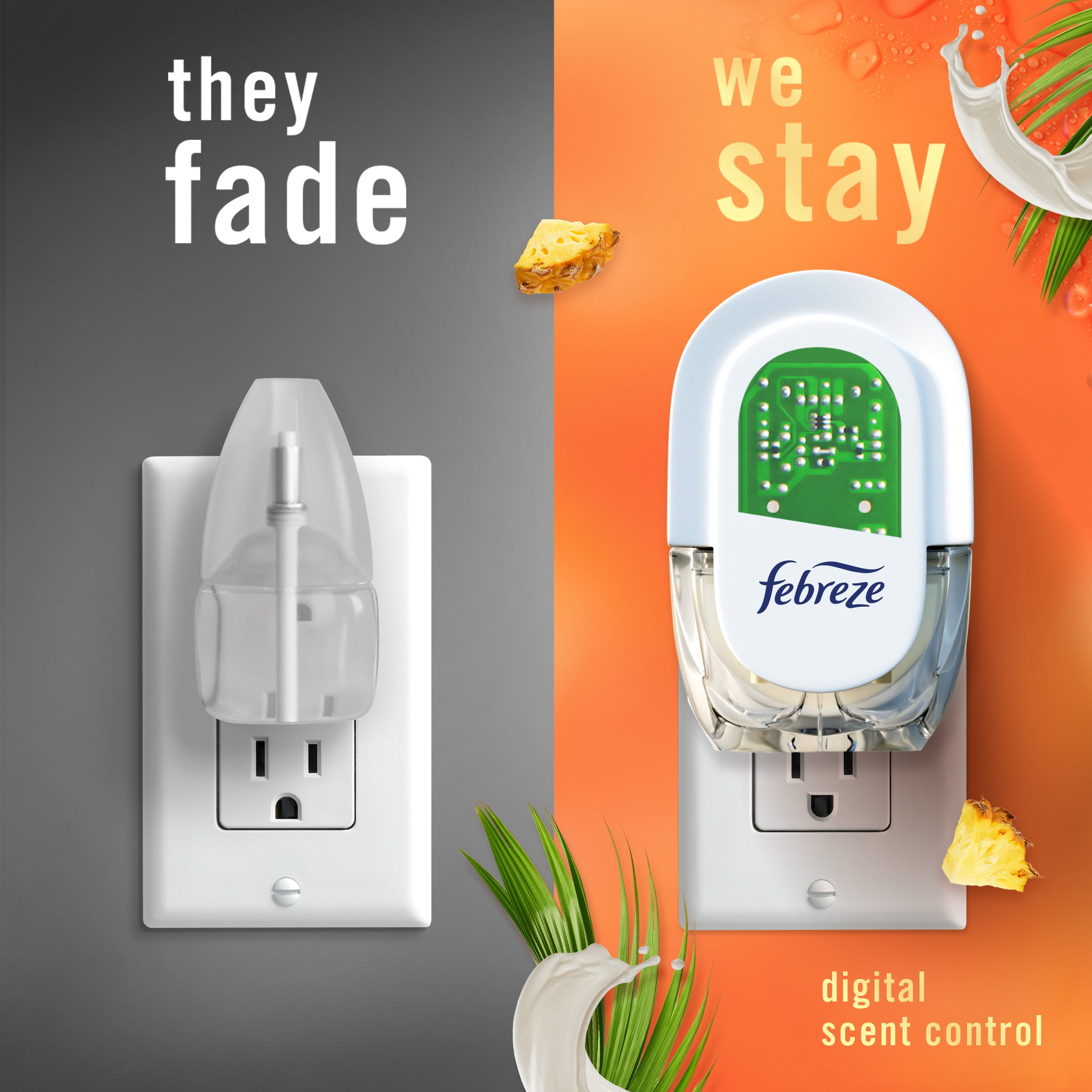 Febreze Fade Defy Plug In Air Freshener Refill, Odor-Fighting Scented Oil, Tropical Blend (0.87 fl oz) rg8gh