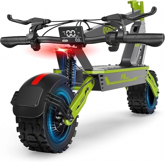 GOKEEP Electric Scooter for Adults, 1500W Motor, 43-Mile Range, 11-inch Off-Road Tires, Foldable Commuter Scooter (Green) 2zmnl