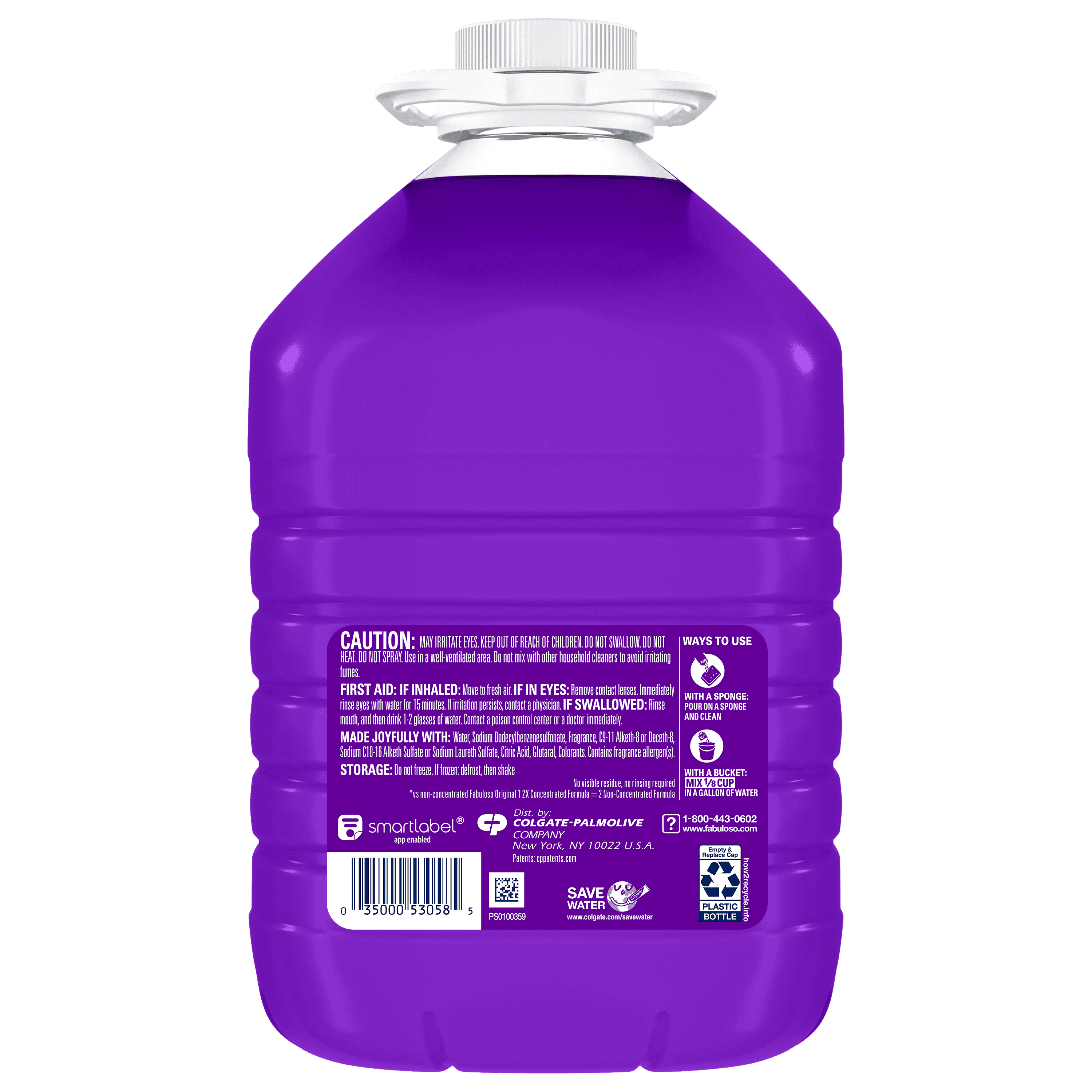 Fabuloso 2X Multi-Purpose Cleaner, Lavender Scented Floor and Surface Cleaner (128 fl oz) h0ye5