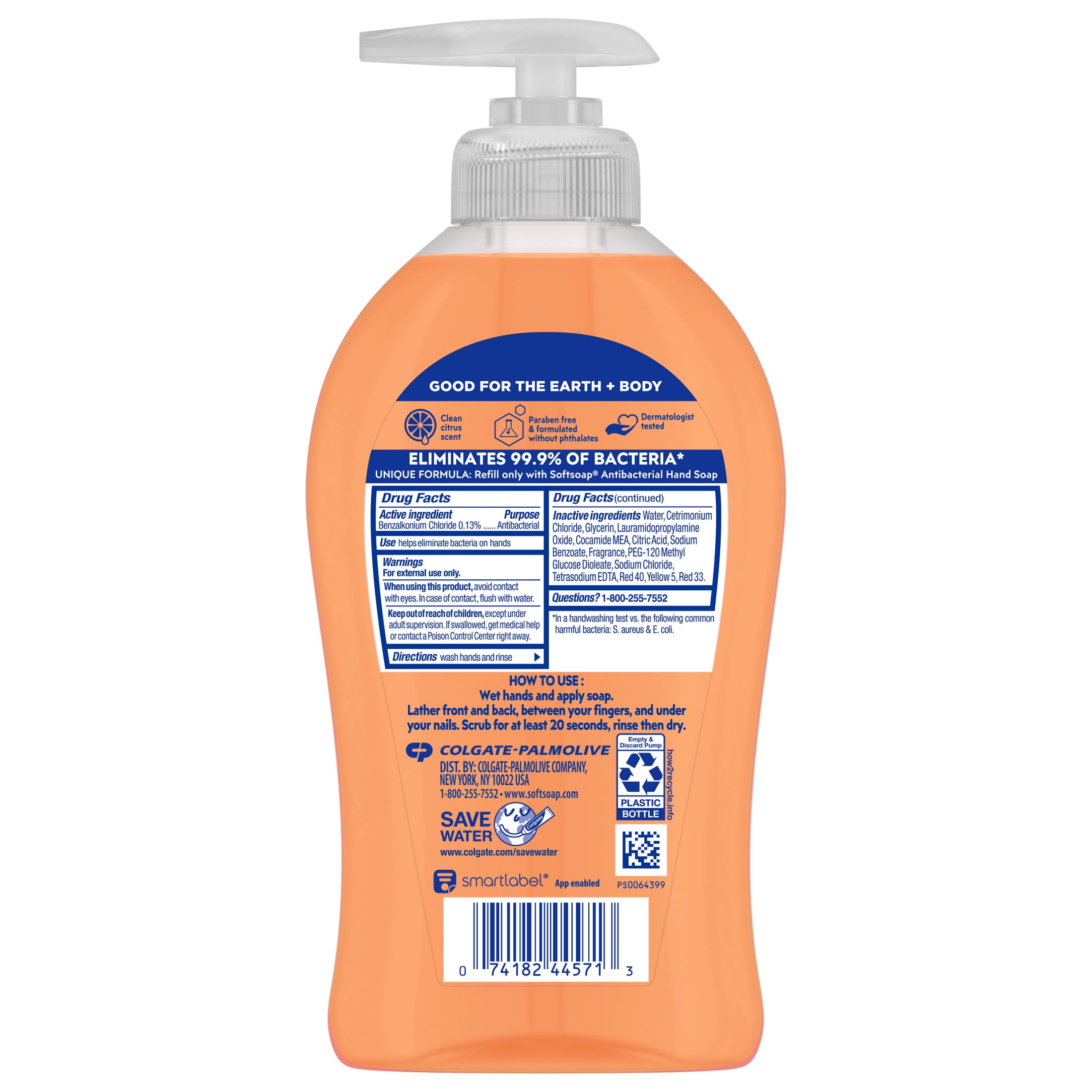 Softsoap Antibacterial Liquid Hand Soap, Crisp Clean, Moisturizing Formula (Clear, 11.25 fl oz) lcpe2
