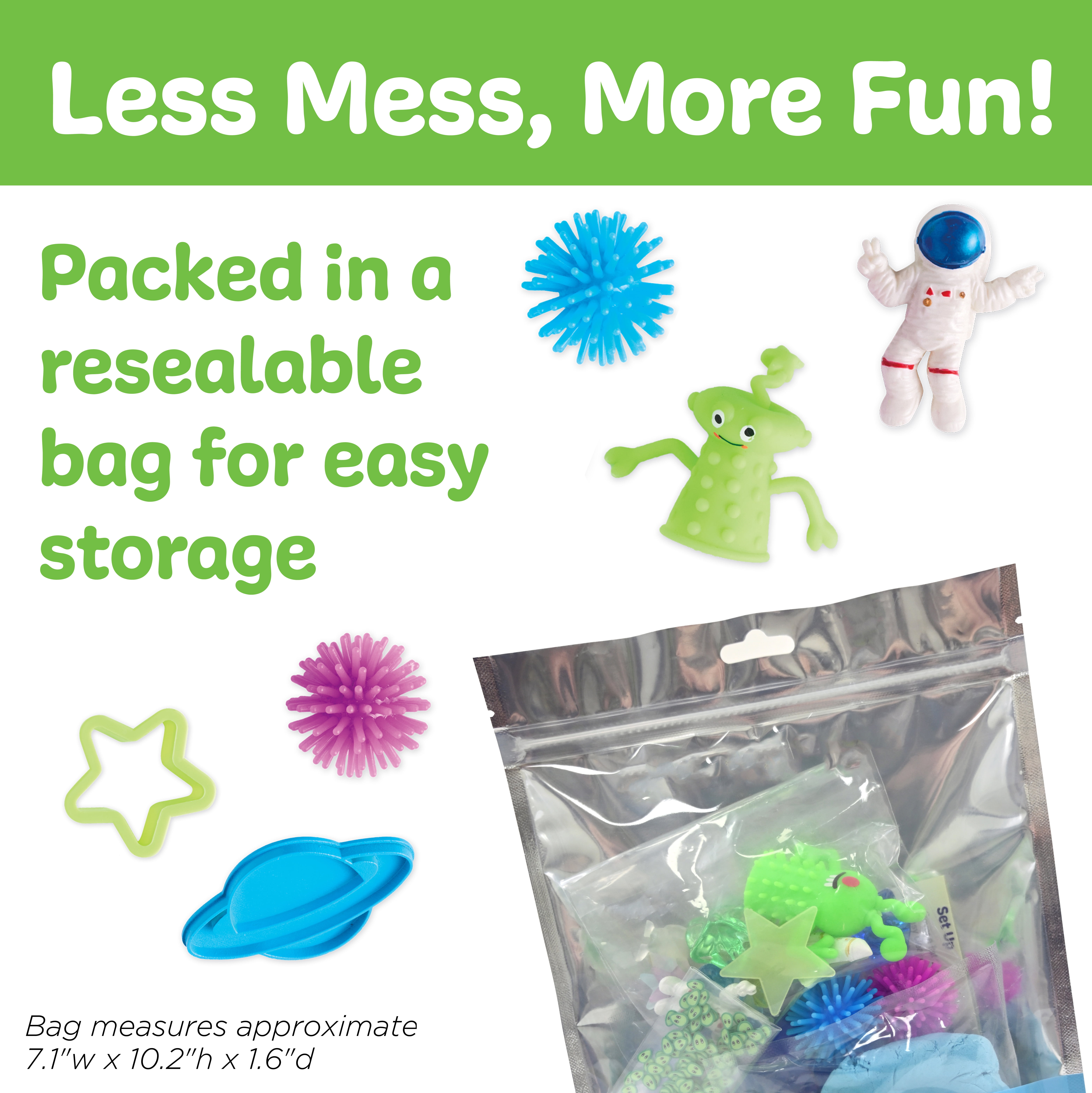 Creativity for Kids Outer Space Sensory Activity Set (Glowing Tactile Craft Kit, 1 Pack) 43swf