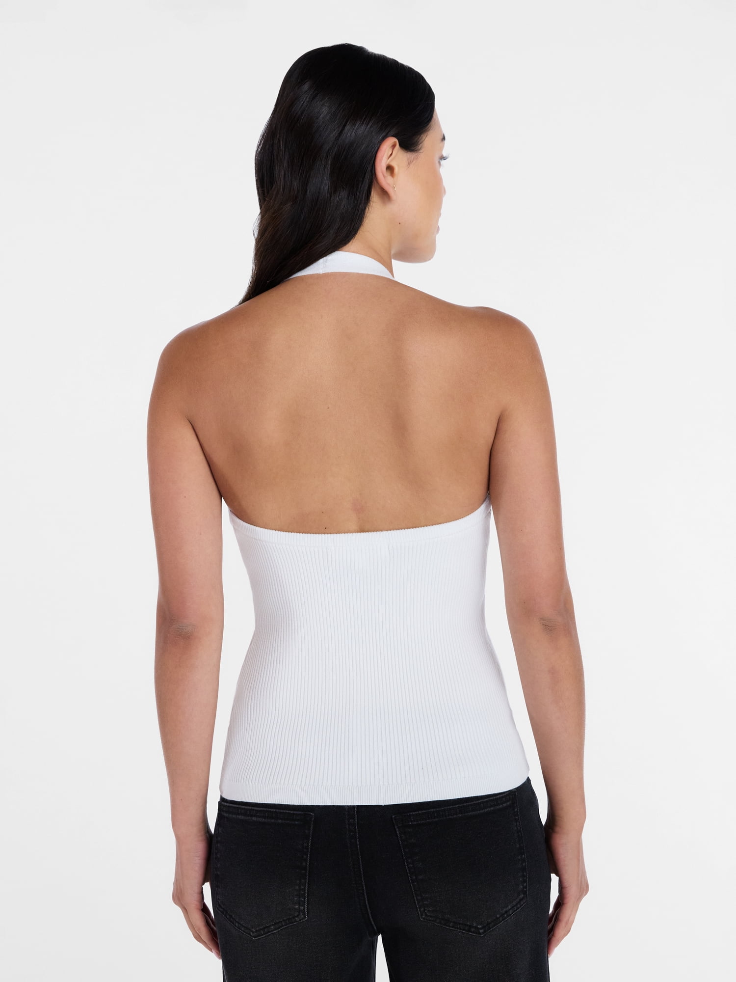 Madden NYC Women’s Halter Sweater Vest, Slim Fit Ribbed Knit Pullover (XXS-XXL) 29uz6