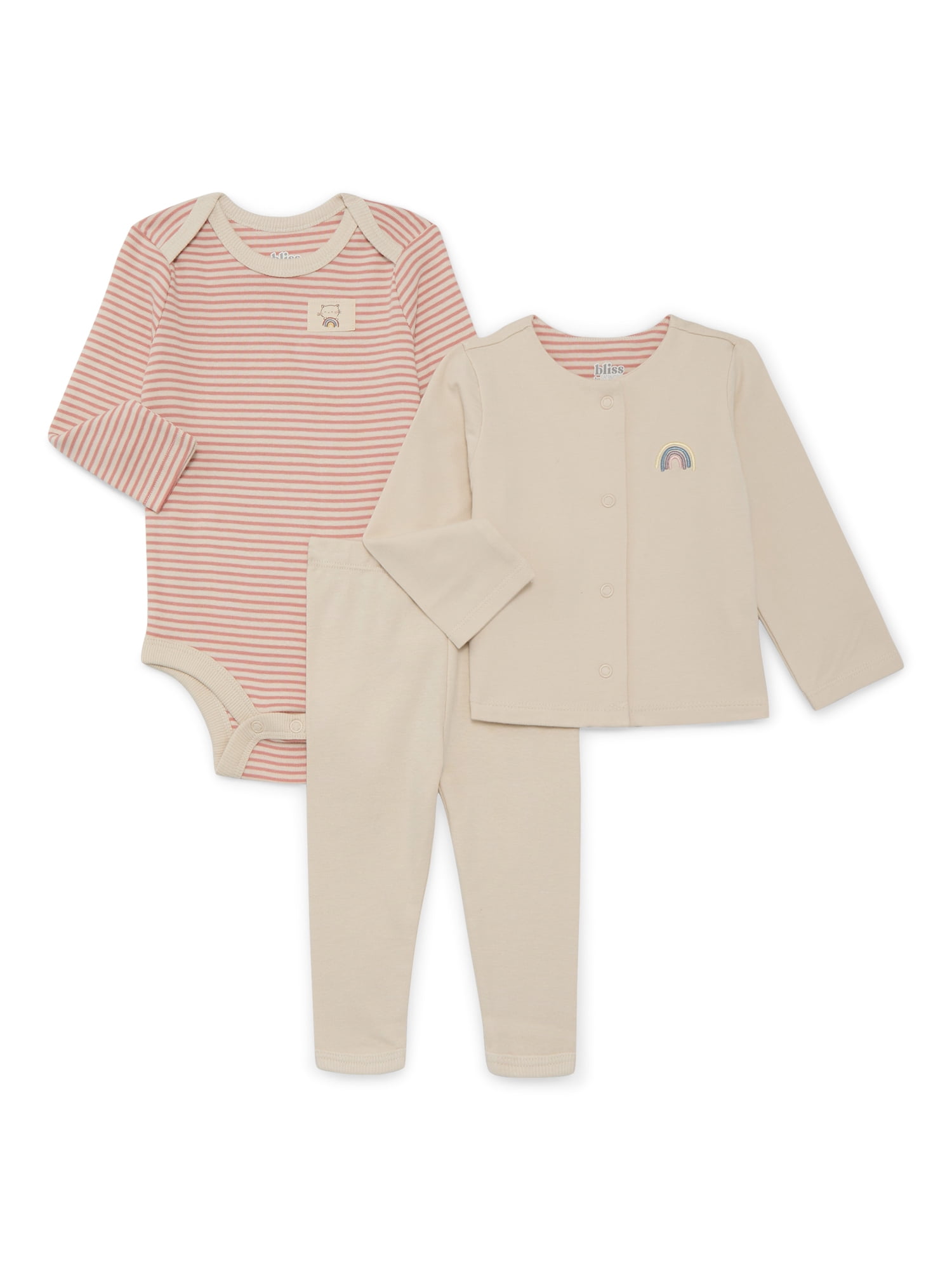 Garanimals Baby Girls 3-Piece Outfit Set (Jacket, Bodysuit, Leggings) (0-12 Months) pcgzp