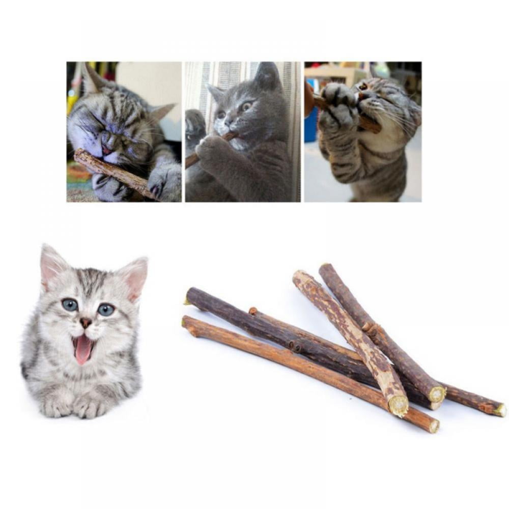 EFINNY Natural Silvervine Catnip Sticks for Indoor Cats (10 Pack) thwht