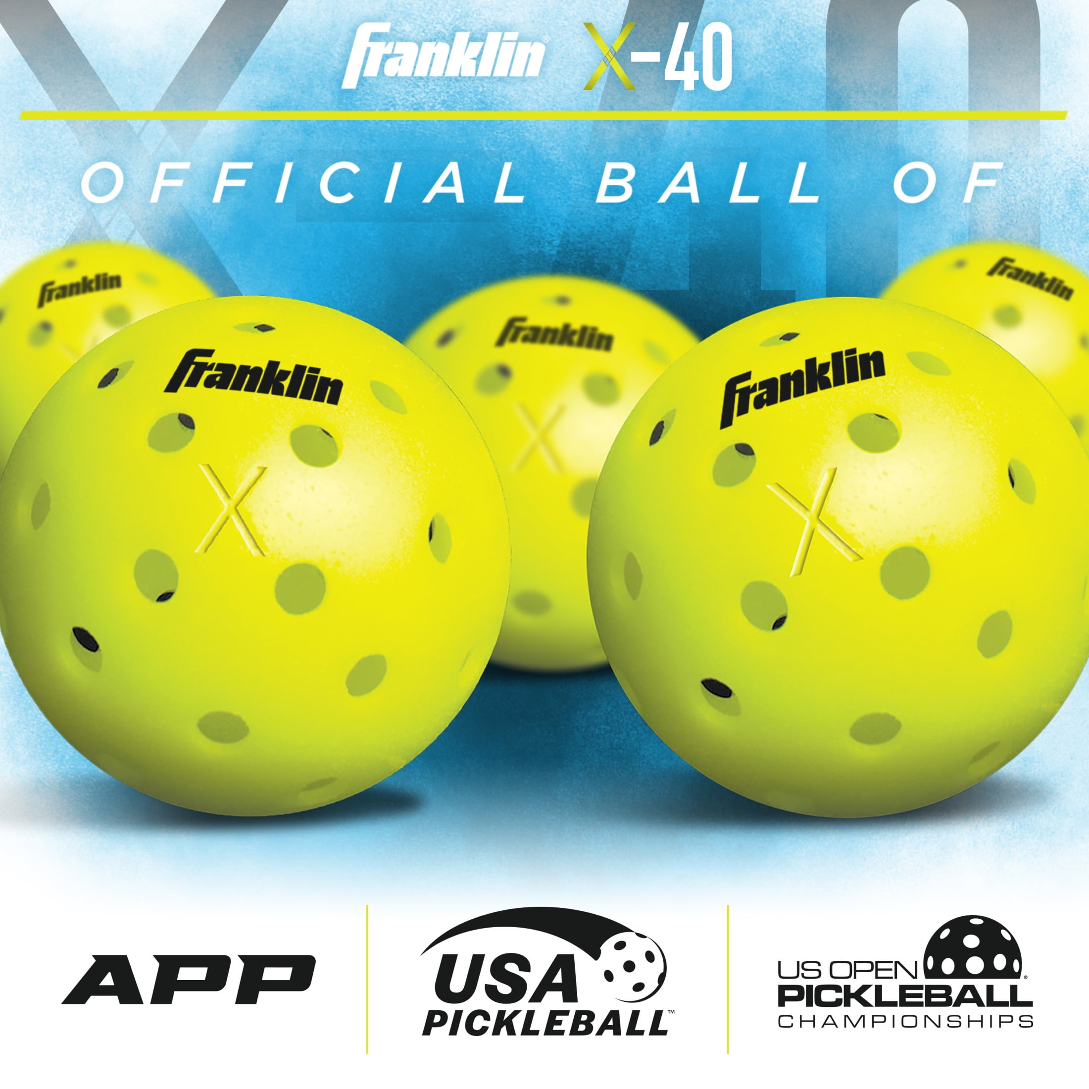 Franklin Sports Pickleball Starter Set with 10ft Net, (2) Paddles, and (2) X-40 Balls (Black, 10 ft) zvbtl