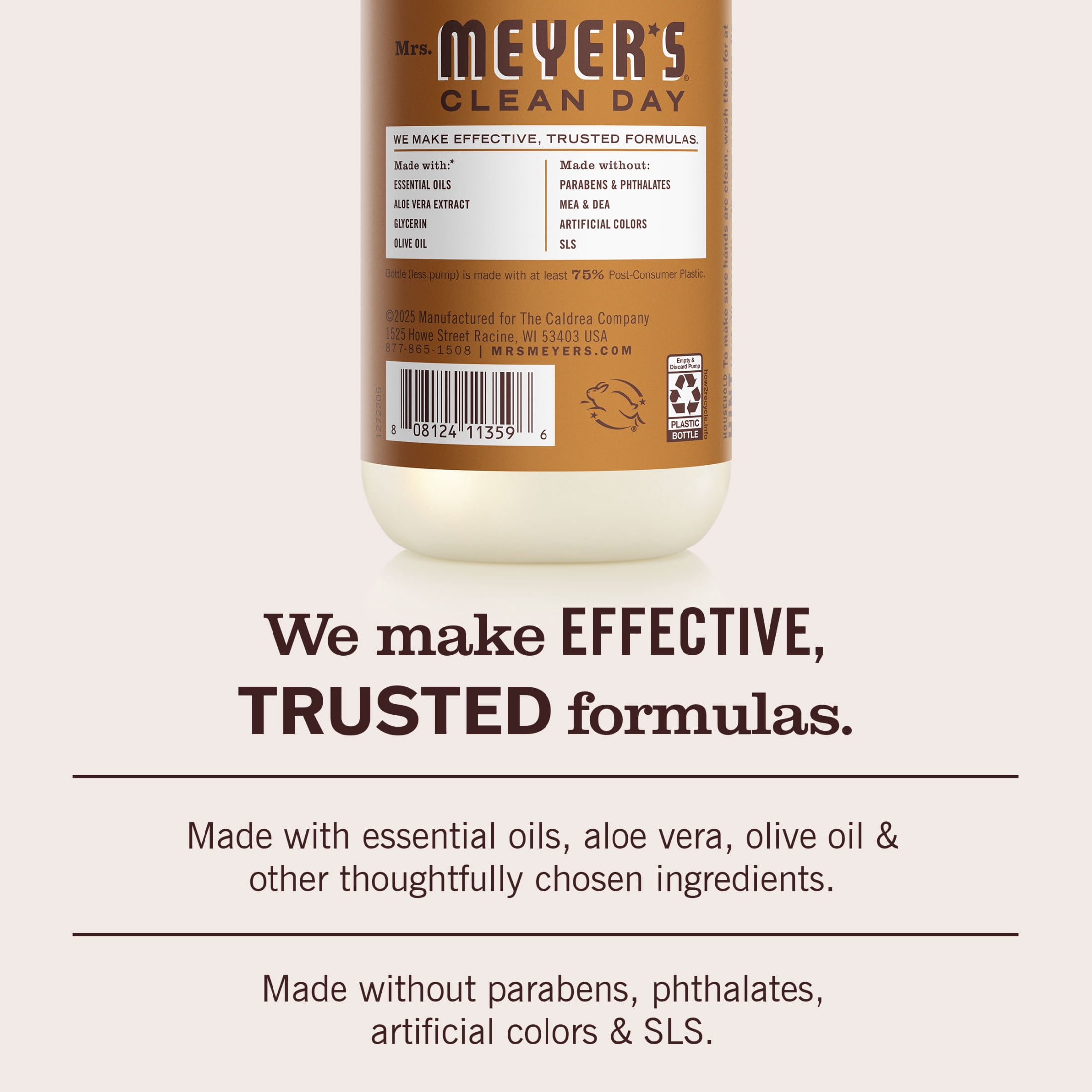 Mrs. Meyer’s Clean Day Liquid Hand Soap, Moisturizing Formula with Essential Oils (Acorn Spice, 12.5 fl oz) ckgsa