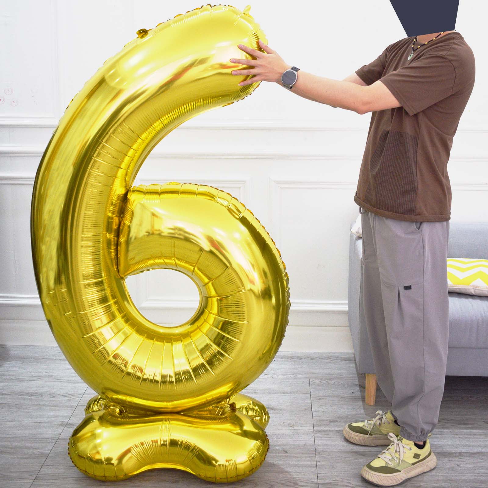 Yimen bloon Giant Foil Number Balloon for Birthday Party and Wedding Decoration (Silver, 65 in) i54p3