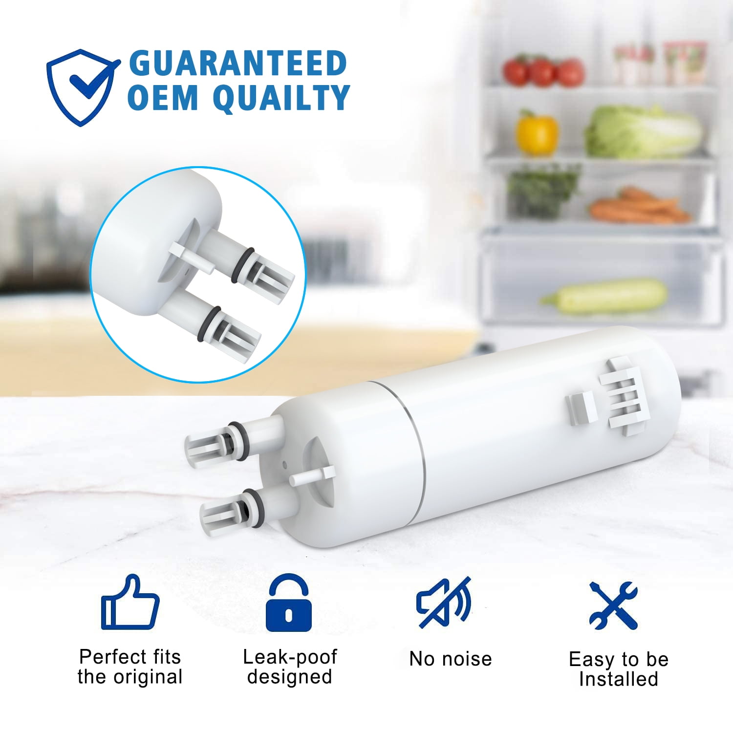 TSKHUB EDR1RXD1 Refrigerator Water Filter Replacement for W10295370A (2-Pack) aho5h