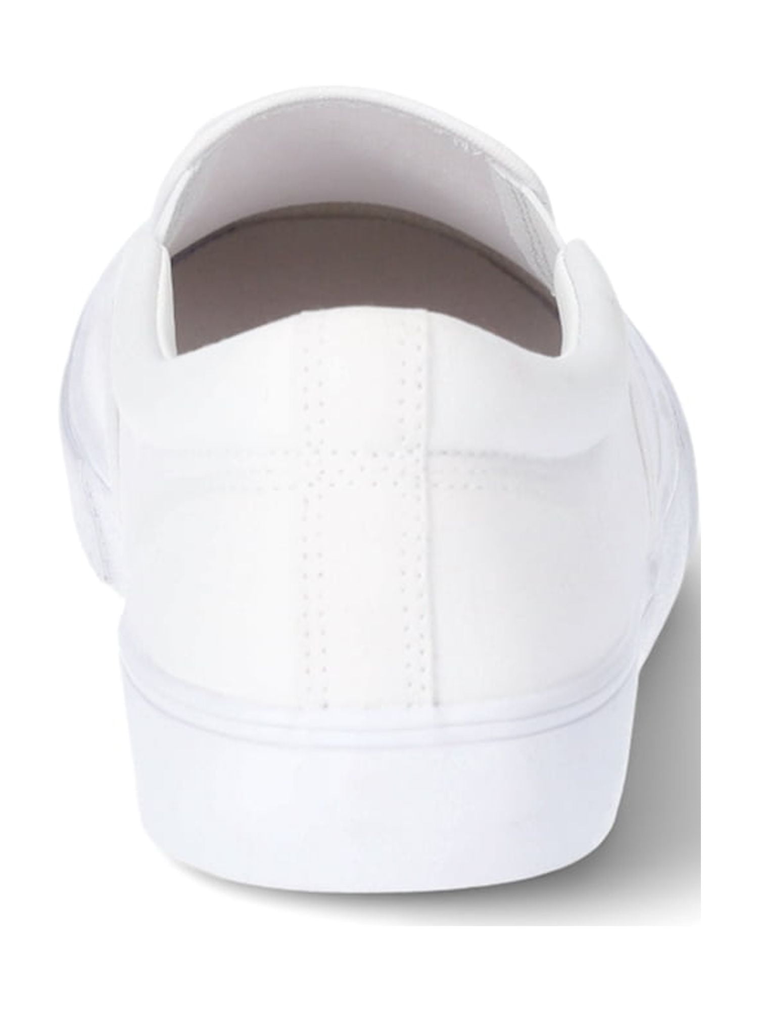 No Boundaries Women's Canvas Slip On Sneakers Twin Gore Comfort Walking Shoes (White, 8 US) wrhmn