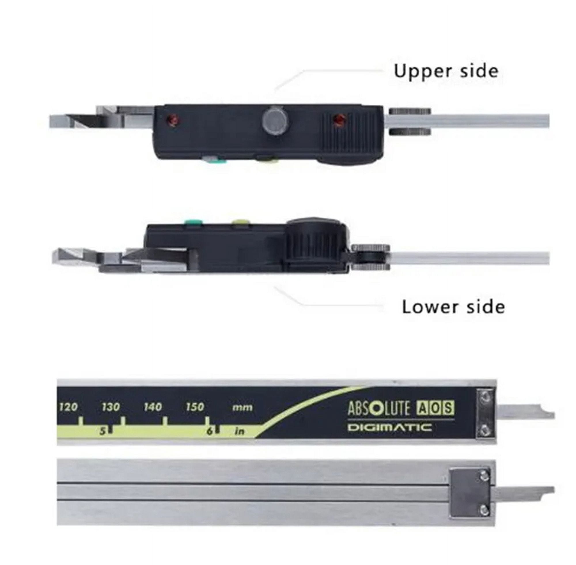 Mitutoyo 500-193-30 AOS Digital Caliper, Stainless Steel Precision Measuring Tool, Large LCD Display (0 to 12 in) za63d